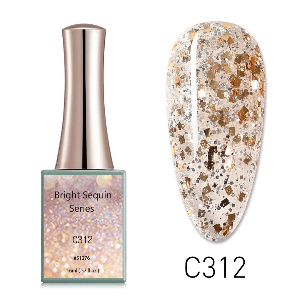 BELLE GAGA™ CANNI Soak Off LED Gel Nail Polish - 16ml Salon Quality DIY Manicure Kit for Home & Professional Use - Long Lasting Nail Art Colors (C312) - Perfect for Parties, Weddings & Everyday Wear