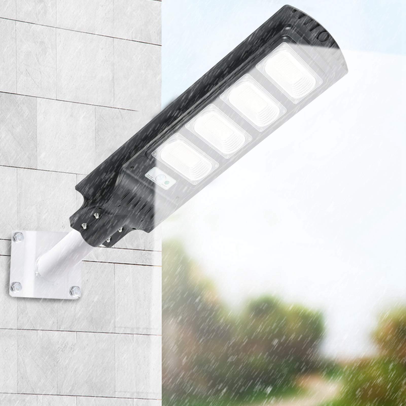 Yosoo 200W Solar Motion Sensor Street Light - 468 LED Chips, Outdoor Security Lighting for Walls, Poles, Driveways, Gardens & Pathways (Weatherproof & Energy Efficient)