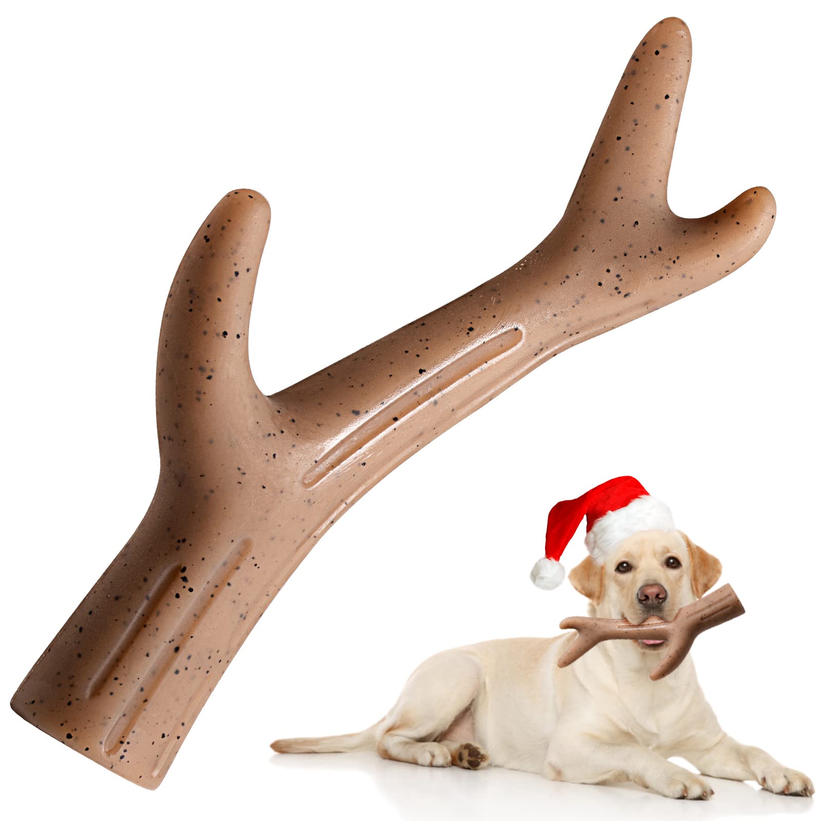 Durable Dog Chew Toys for Aggressive Chewers - Tough Puppy Teething Toys for Large, Medium & Small Dogs - Long-Lasting Bacon Flavor Chew Toy to Keep Dogs Busy - Perfect for Teething, Boredom Relief & Dental Health