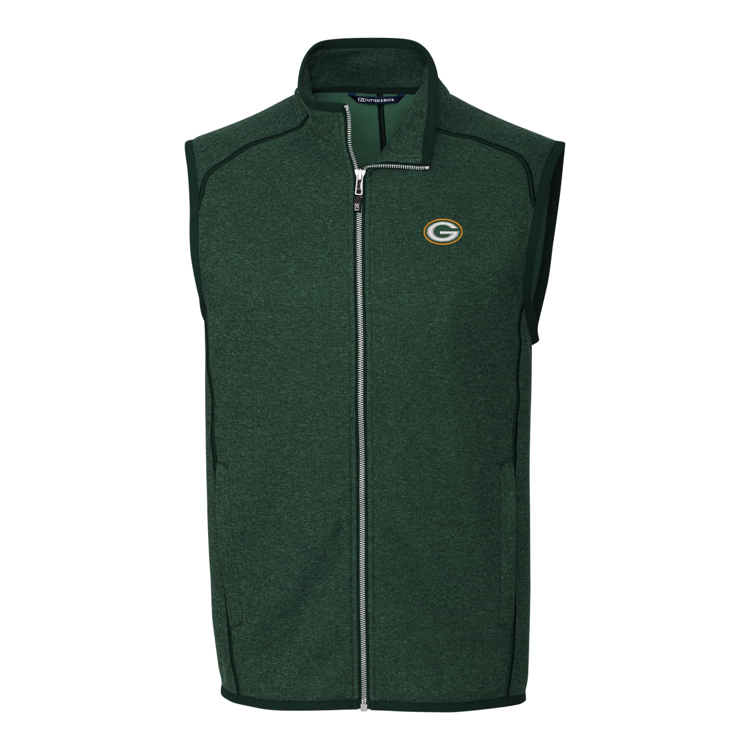 Cutter & Buck Men's Royal New York Giants Mainsail Sweater Knit Fleece Full-Zip Vest - Warm & Stylish NFL Fan Gear for Game Day & Outdoor Activities