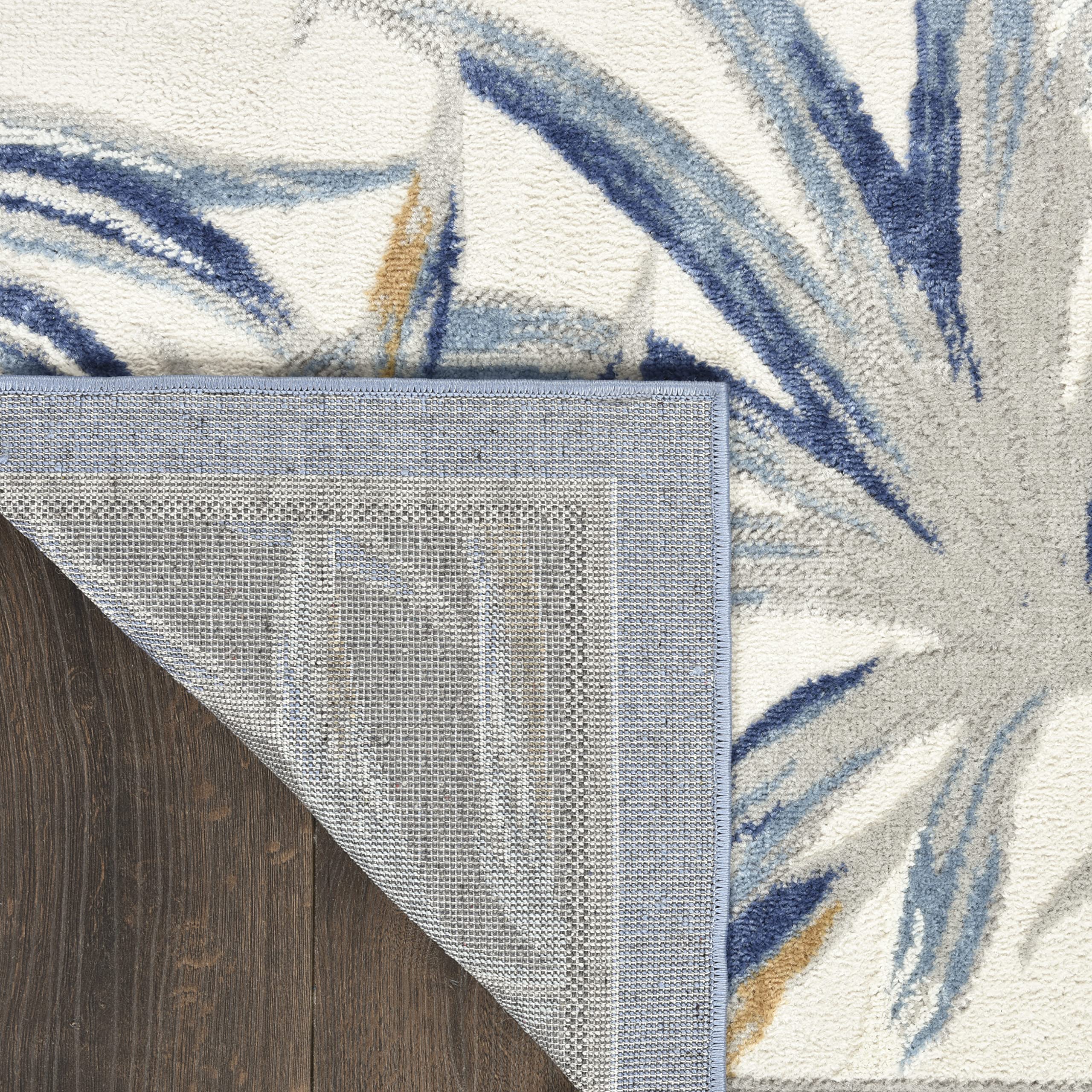 Nourison Pompeii Tropical Ivory Blue 7'10