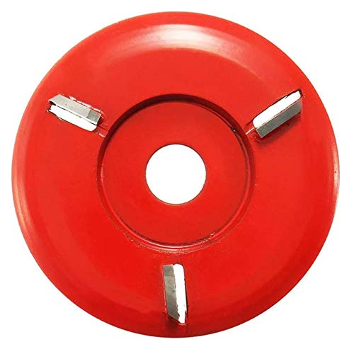 4-Tooth Wood Carving Disc for 16mm Angle Grinder - Woodworking Engraving & Milling Cutter (Red Arc) - Perfect for DIY Wood Crafts, Furniture Making & Artistic Carving Projects
