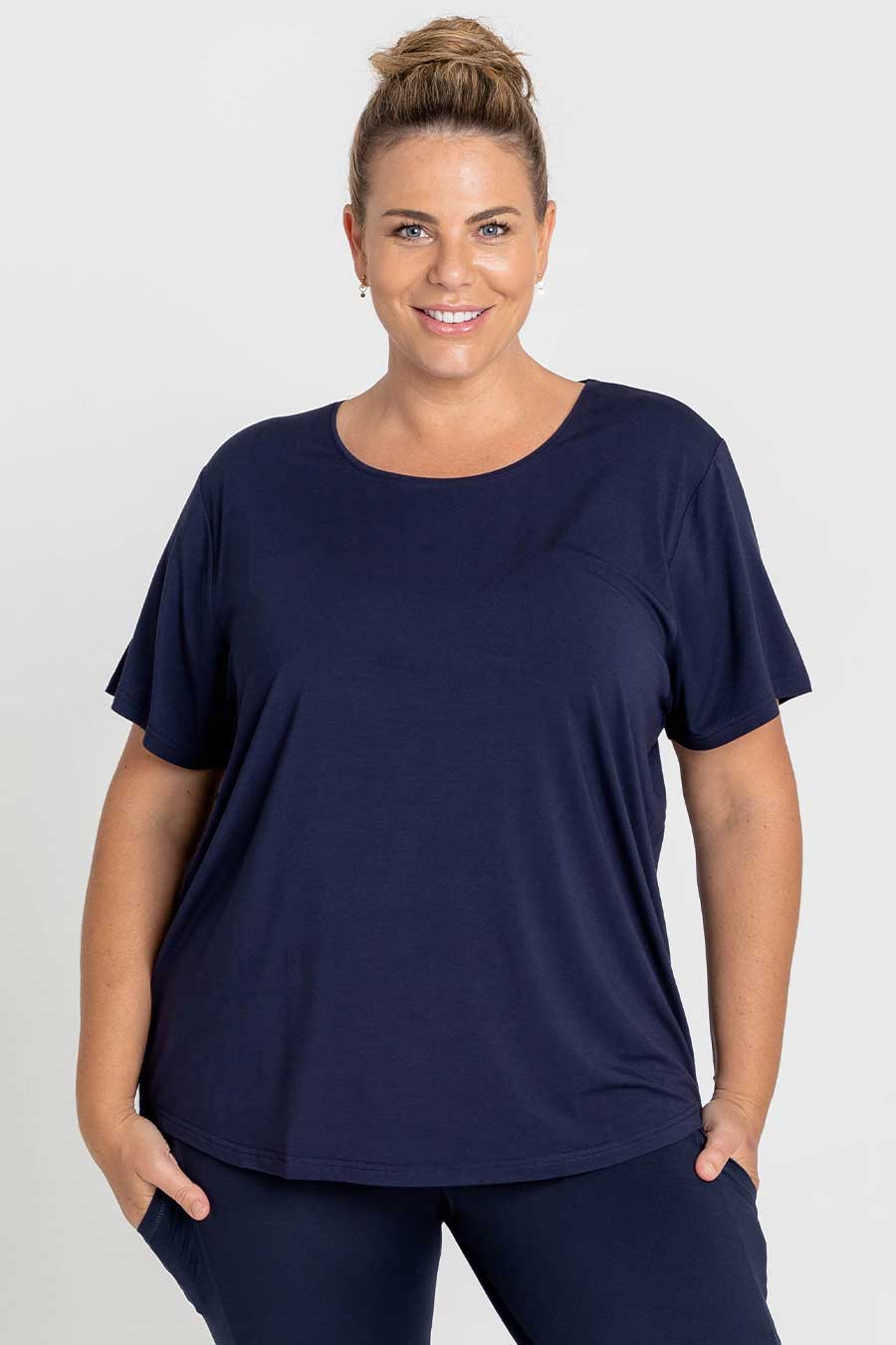 Classic Bamboo T-Shirt for Men - Soft & Breathable Navy Blue Tee - Perfect for Casual Wear, Yoga & Eco-Friendly Lifestyle