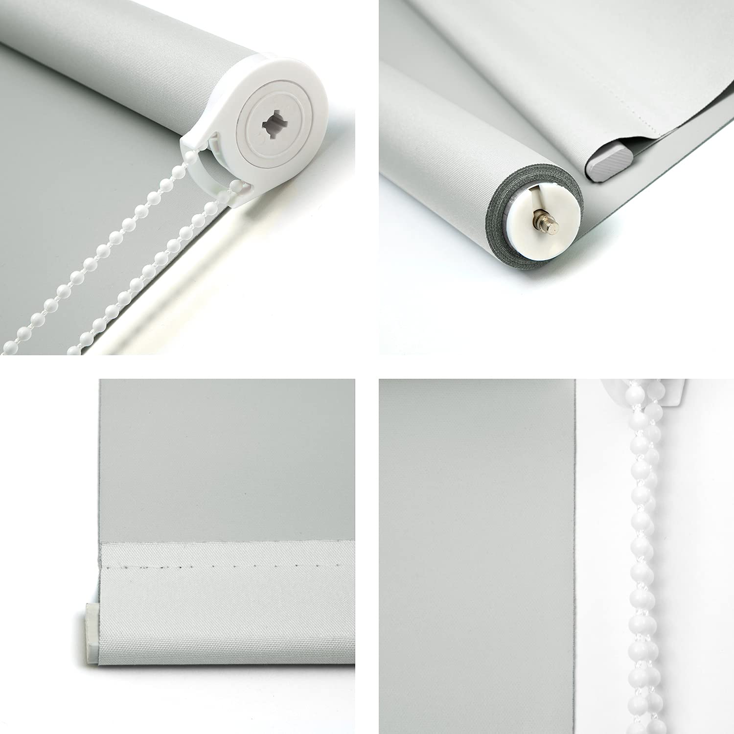 NUTRO CHILL Thermal Insulated Blackout Roller Shades for Windows - Light Grey 23