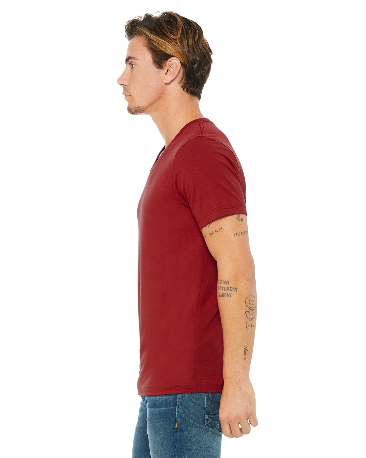 Bella + Canvas 3005 Unisex Jersey Short Sleeve V-Neck T-Shirt - Soft Cotton Tee for Men & Women - Perfect for Casual Wear, Gym, and Everyday Outfits