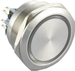 F40 272RGB 22mm Momentary Push Button Switch with Red/Green/Blue LED Ring Illumination - 2NO 2NC Contacts, 3A 250VAC/24VDC, 24V Illumination - 50,000 Operations - Perfect for Industrial Control Panels, Gaming Rigs & DIY Electronics Projects