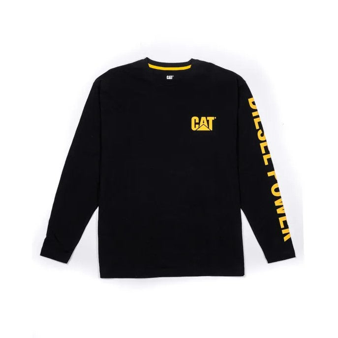 CAT Men's Diesel Powered Graphic Long Sleeve T-Shirt - Comfortable Workwear & Casual Style for Outdoor Adventures