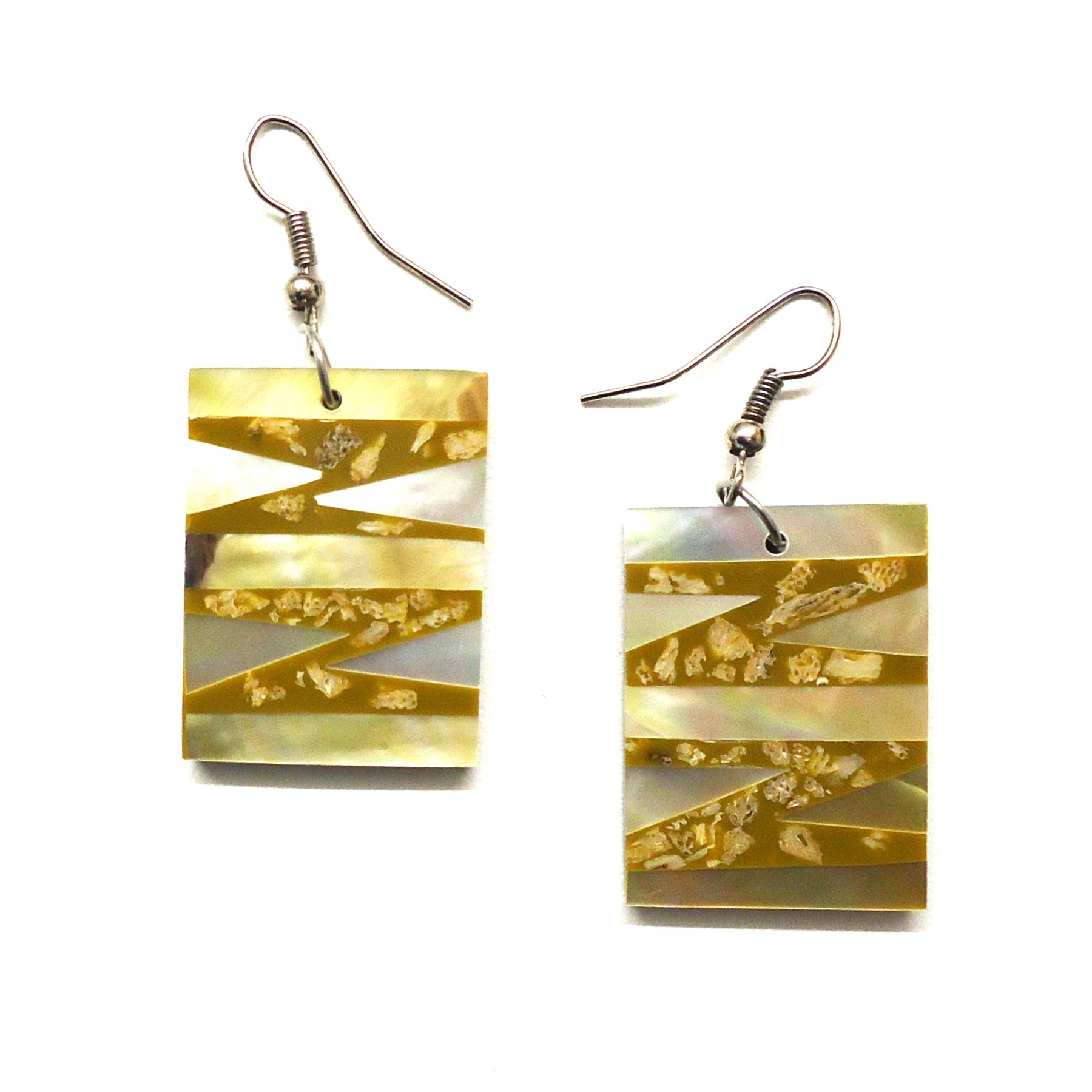 Elegant Shell Rectangle Earrings for Women - Boho Beach Jewelry - Perfect for Summer Outfits, Vacations & Casual Wear