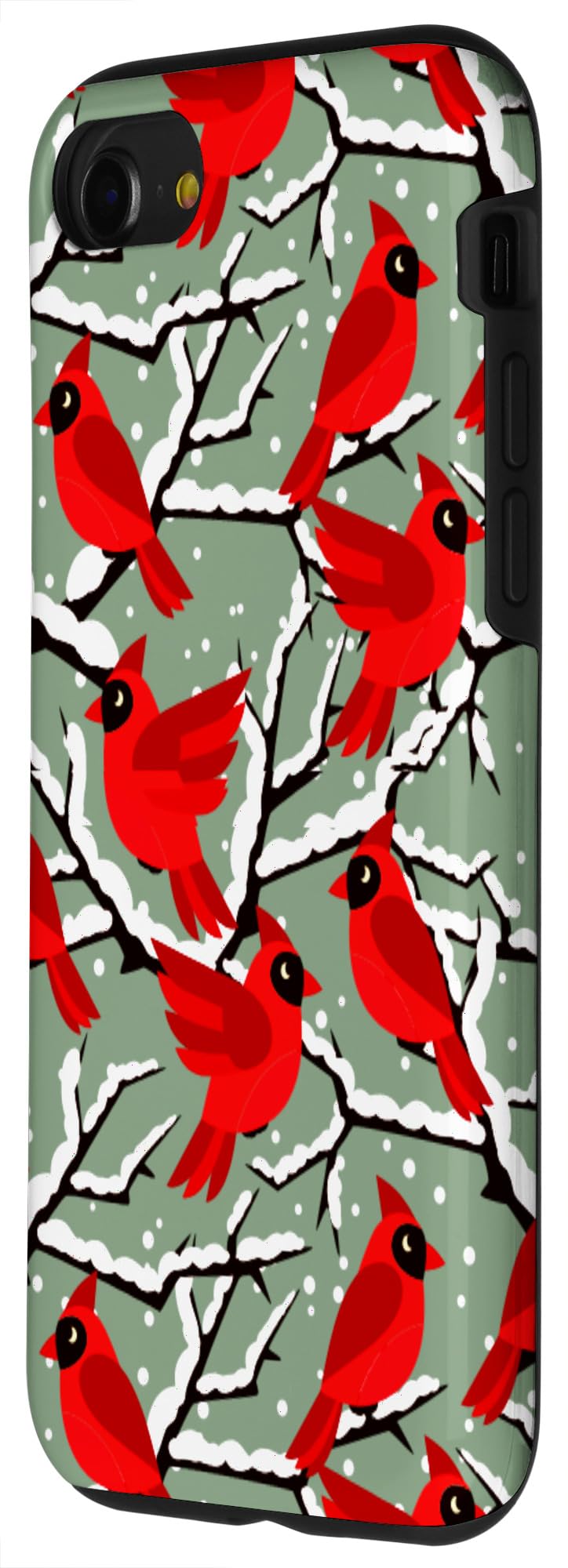 iPhone SE (2020) / 7 / 8 Red Cardinal Birds Pattern Phone Case - Durable Protective Cover with Stylish Design for Everyday Use and Outdoor Activities