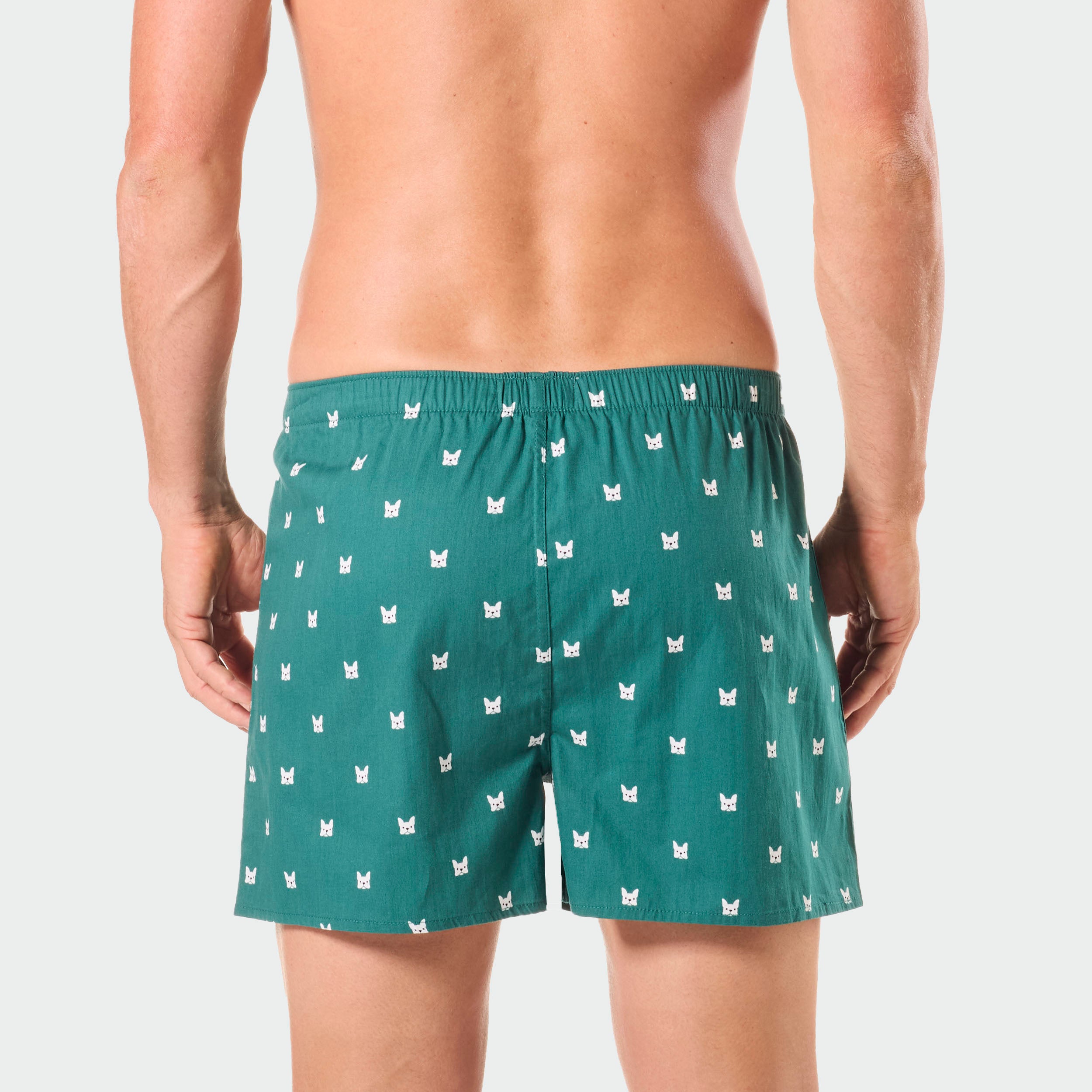 Men's Cotton Checker Print Boxer Shorts 3-Pack - Navy Blue | Soft Breathable Underwear for Daily Wear, Travel & Lounge