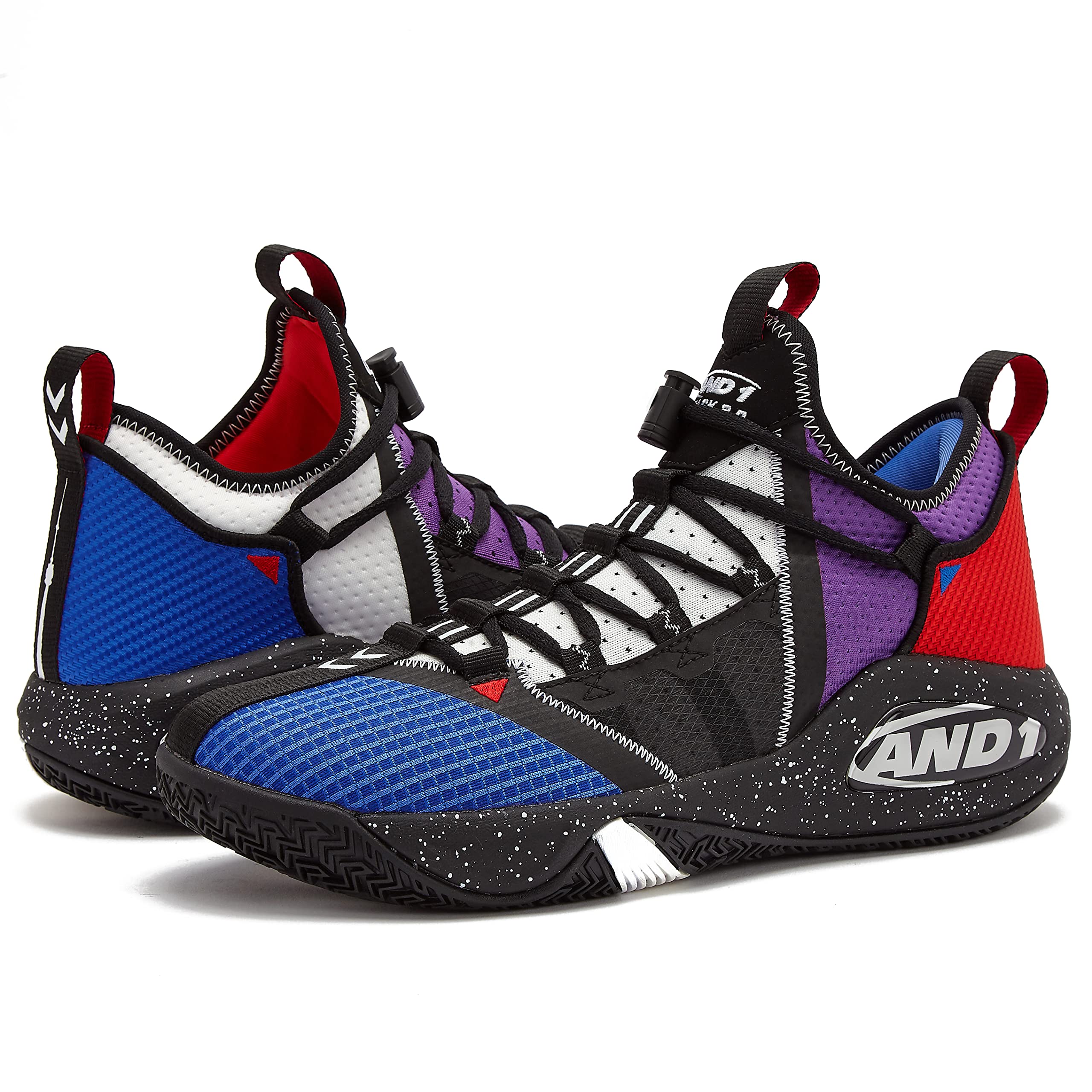 AND1 Attack 2.0 Men's Basketball Shoes - High Performance Indoor/Outdoor Court Shoes for Streetball & Basketball Games - Perfect for Training, Pickup Games and Casual Wear