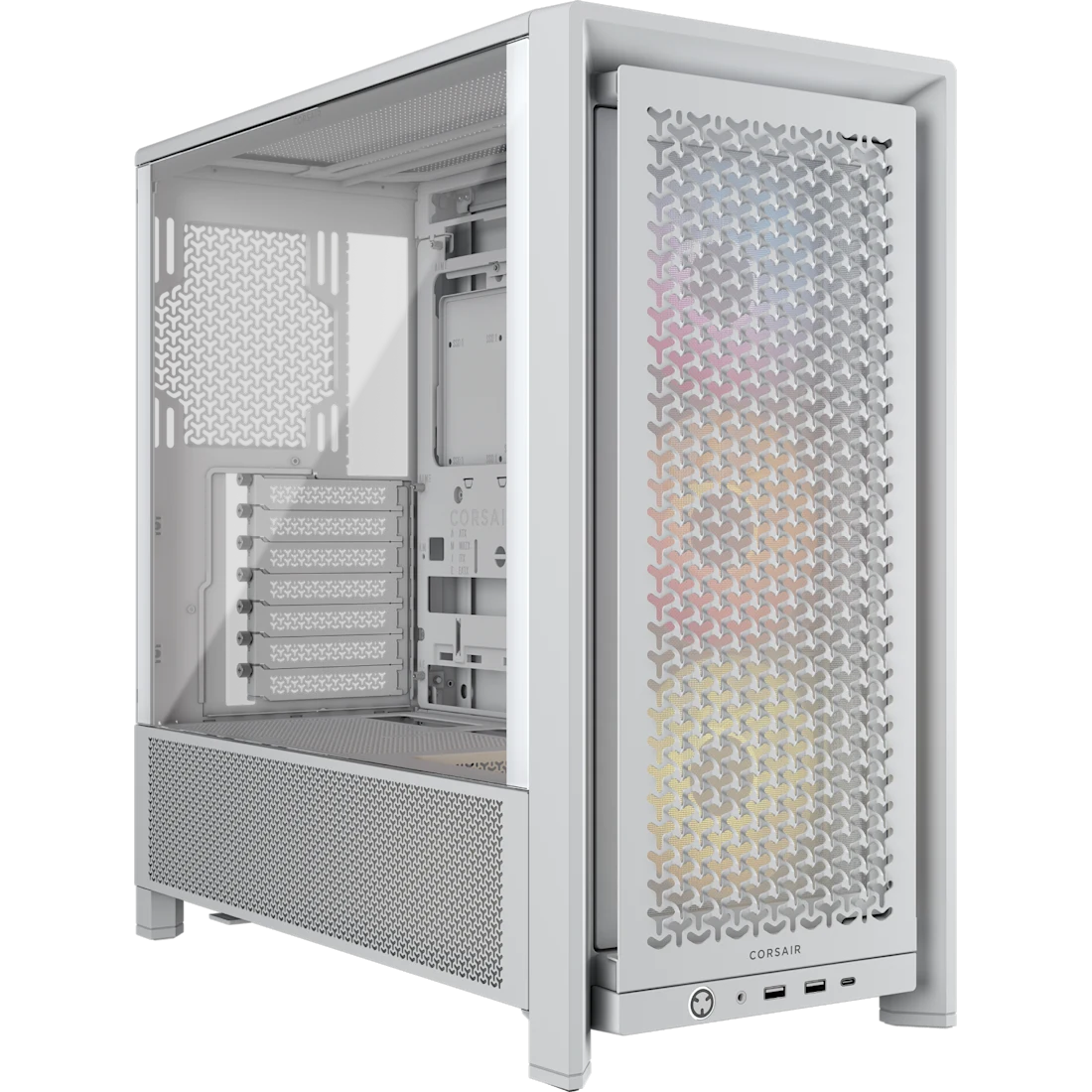 Corsair 4000D RGB Tempered Glass Mid-Tower PC Case - Black/White - High Airflow Design for Gaming & Workstation Builds