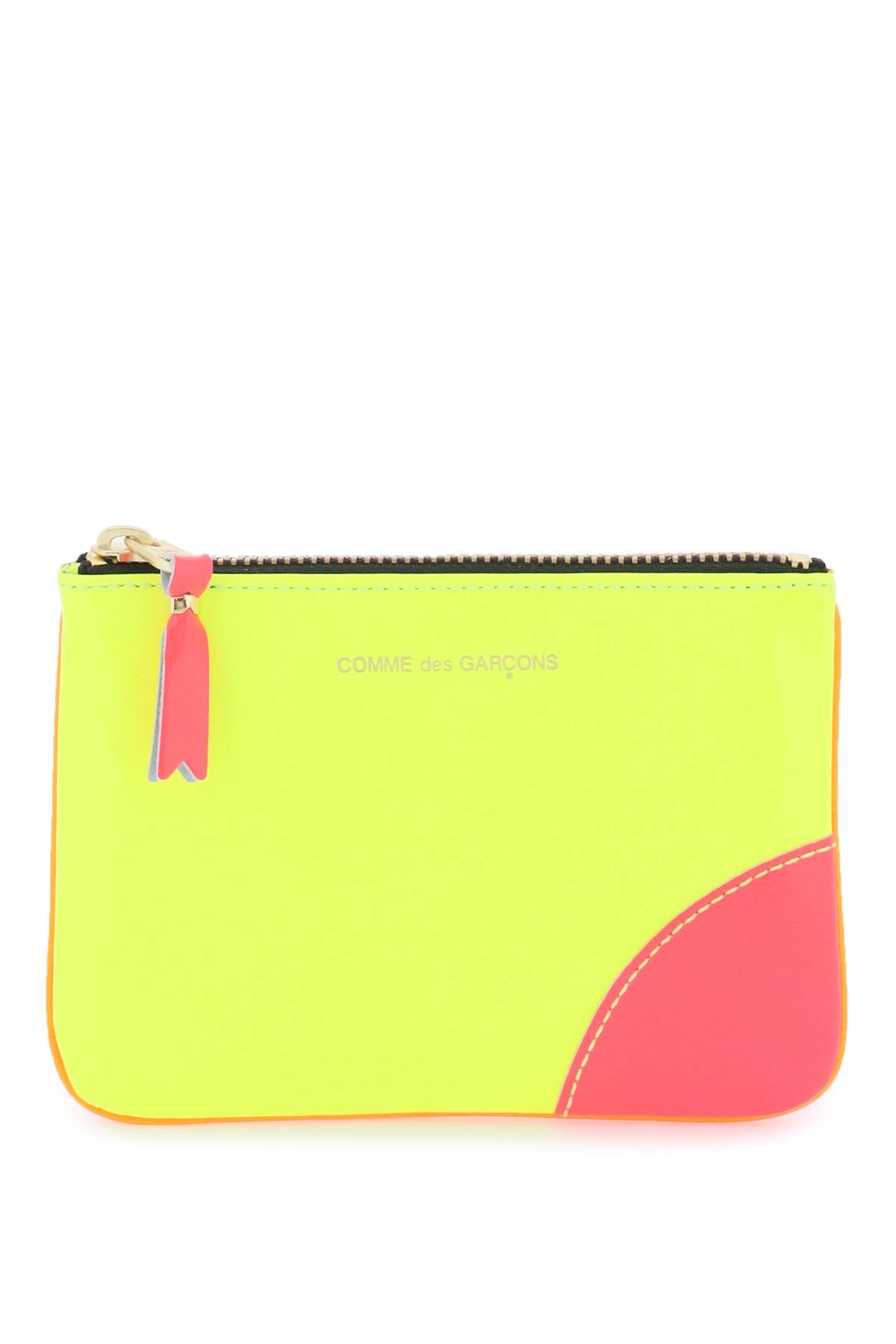 Comme des Garçons Fluorescent Mini Wallet Pouch - Stylish & Compact for Everyday Use, Travel, and Parties