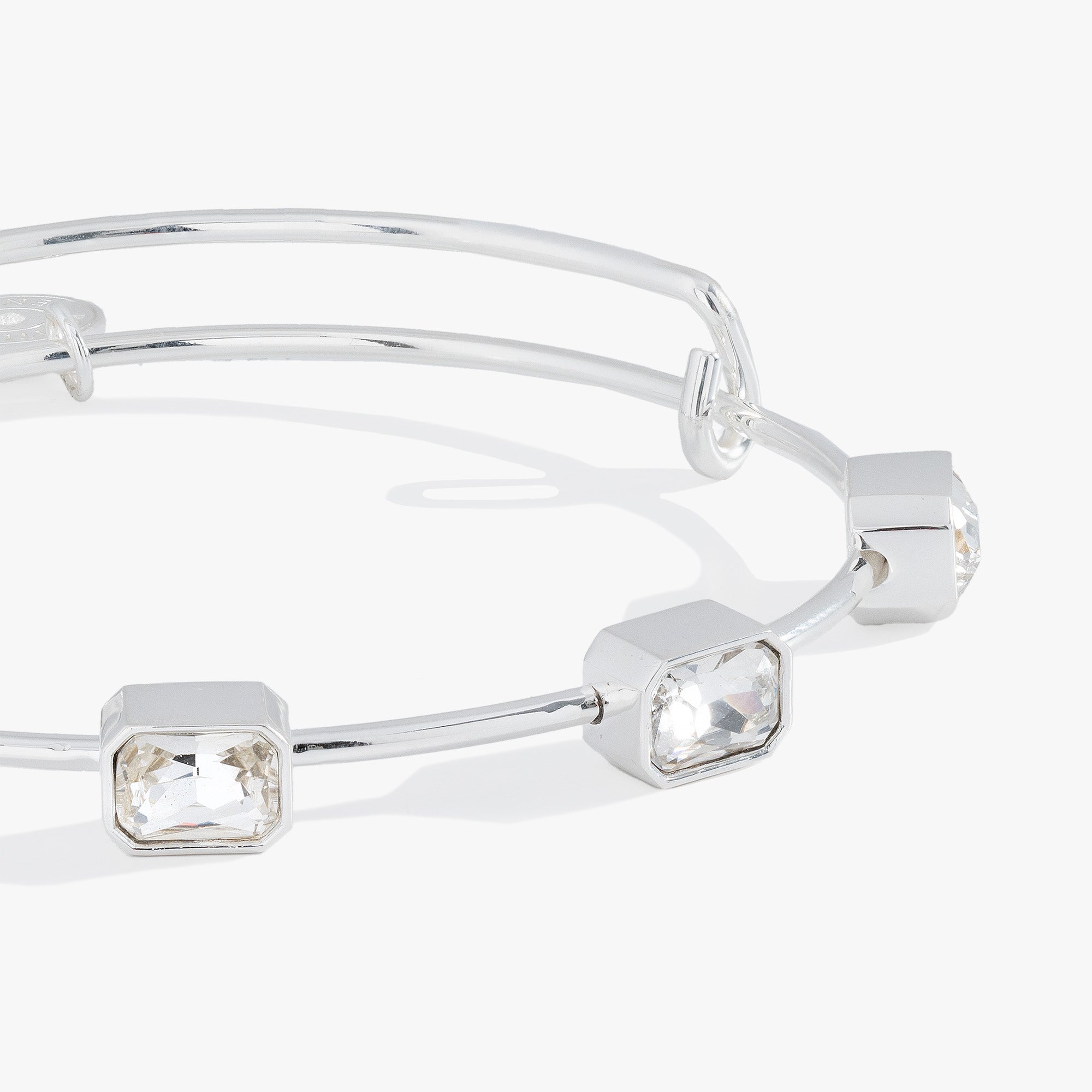 Emerald Cut Stone Bangle Bracelet for Women - Elegant Green Gemstone Jewelry Gift for Wedding, Anniversary & Special Occasions