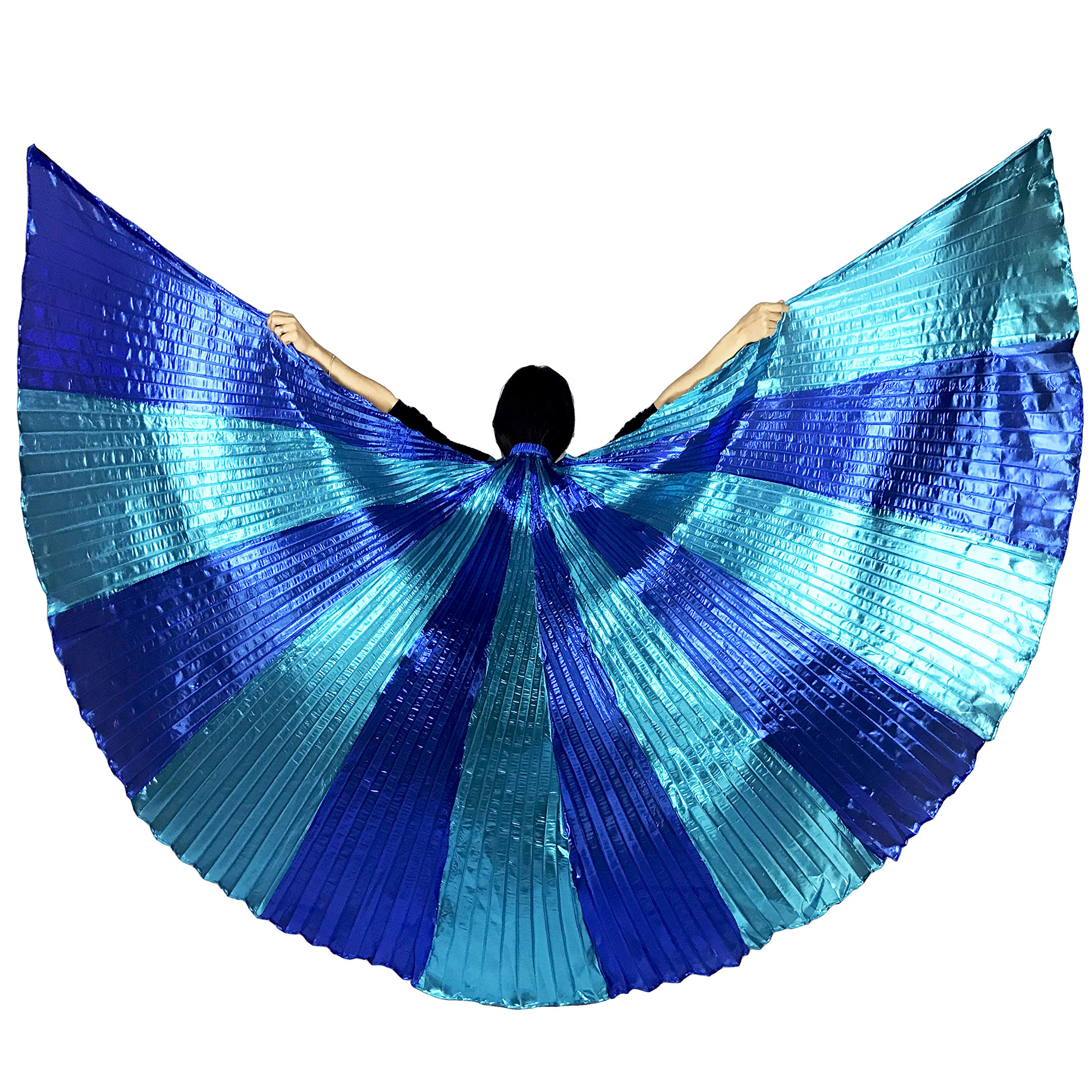 Professional Belly Dance Isis Wings with Sticks - Adult Performance Costume Angel Wings for Halloween, Carnival & Stage Shows | Perfect for Dance Performances, Cosplay & Themed Parties