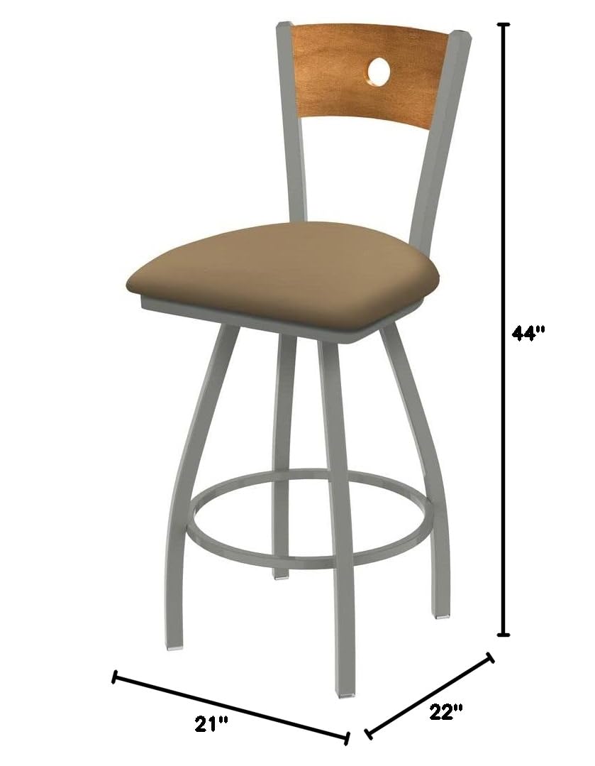Holland Bar Stool Co. XL 830 Voltaire Swivel Bar Stool in Canter Sand - Modern Counter Height Stool for Kitchen Island, Bar, or Pub - Durable & Comfortable Swivel Seat for Home & Commercial Use