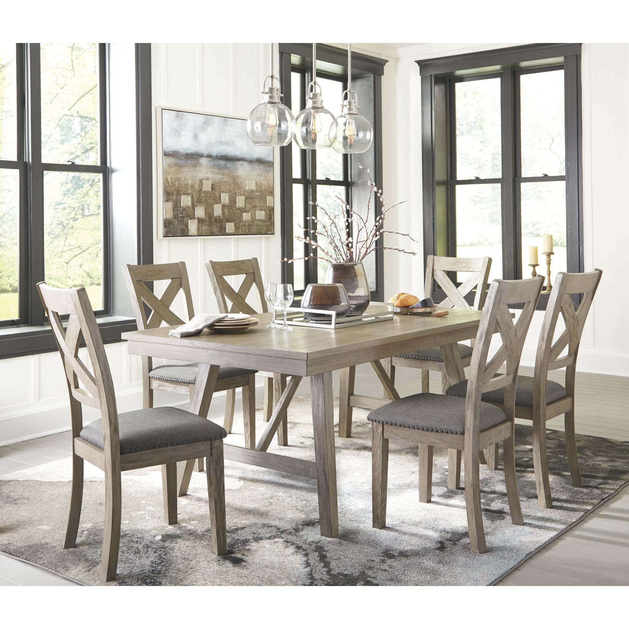 Aldwin Modern Gray Dining Table (D617-45) - Stylish & Durable for Kitchen, Dining Room, or Office Workspace