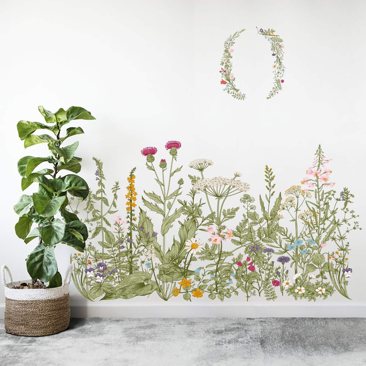 Removable Flower Clusters Wall Decals - DIY Peel and Stick Wall Art for Nursery, Kids Room, Classroom, Bedroom & Living Room Decor | Perfect for Home, Office & Party Decoration