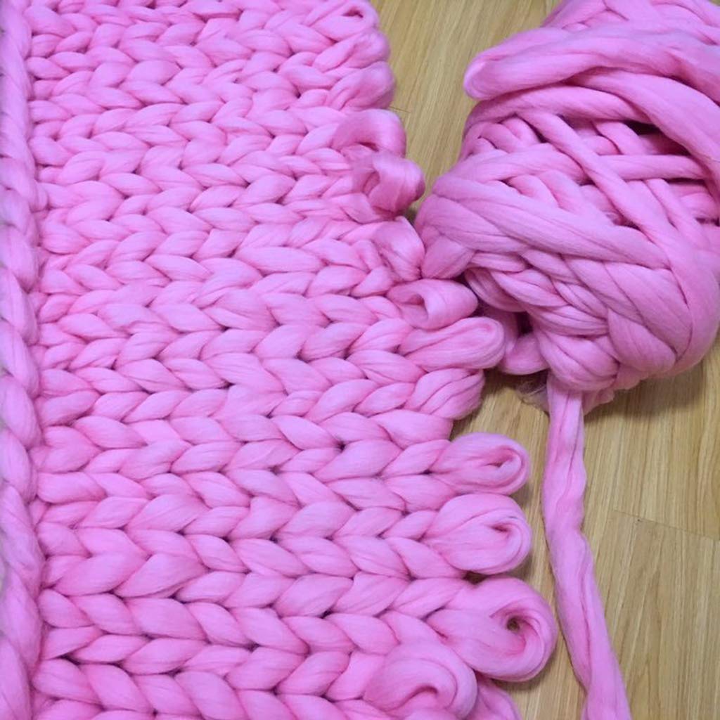 XDD Handmade Chunky Knit Blanket - Super Soft & Cozy Throw for Bed, Couch, Sofa - Perfect for Bedroom Decor, Pet Bed, Chair Mat, Nursery, Living Room - Available in Green, Red, Blue, Pink, Purple - Ideal for Winter Snuggling & Home Styling