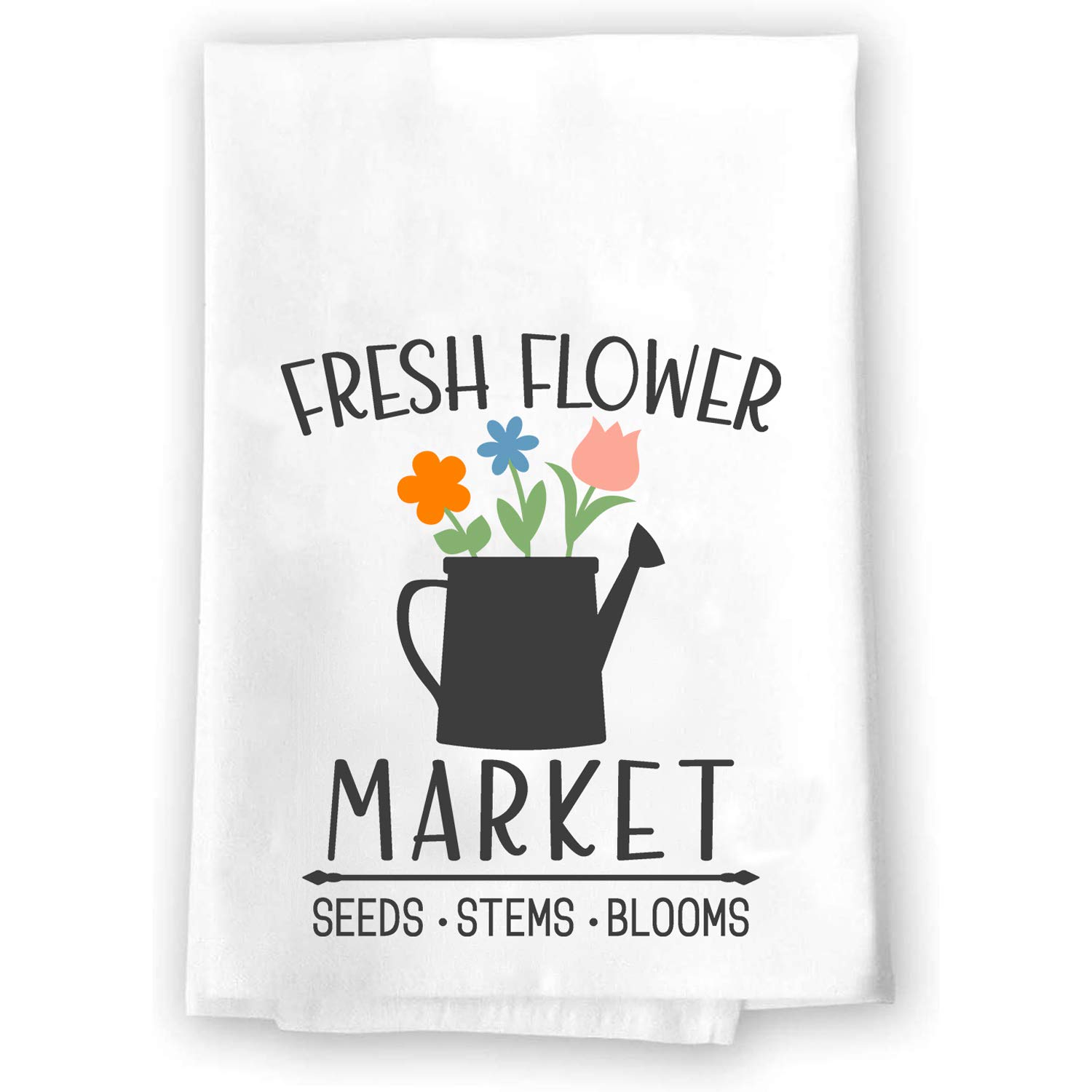 Easter Floral Hand Towel Set - Orange Pink Green Kitchen & Bath Towels for Spring Summer Decor | Home Decorations, Housewarming Gift
