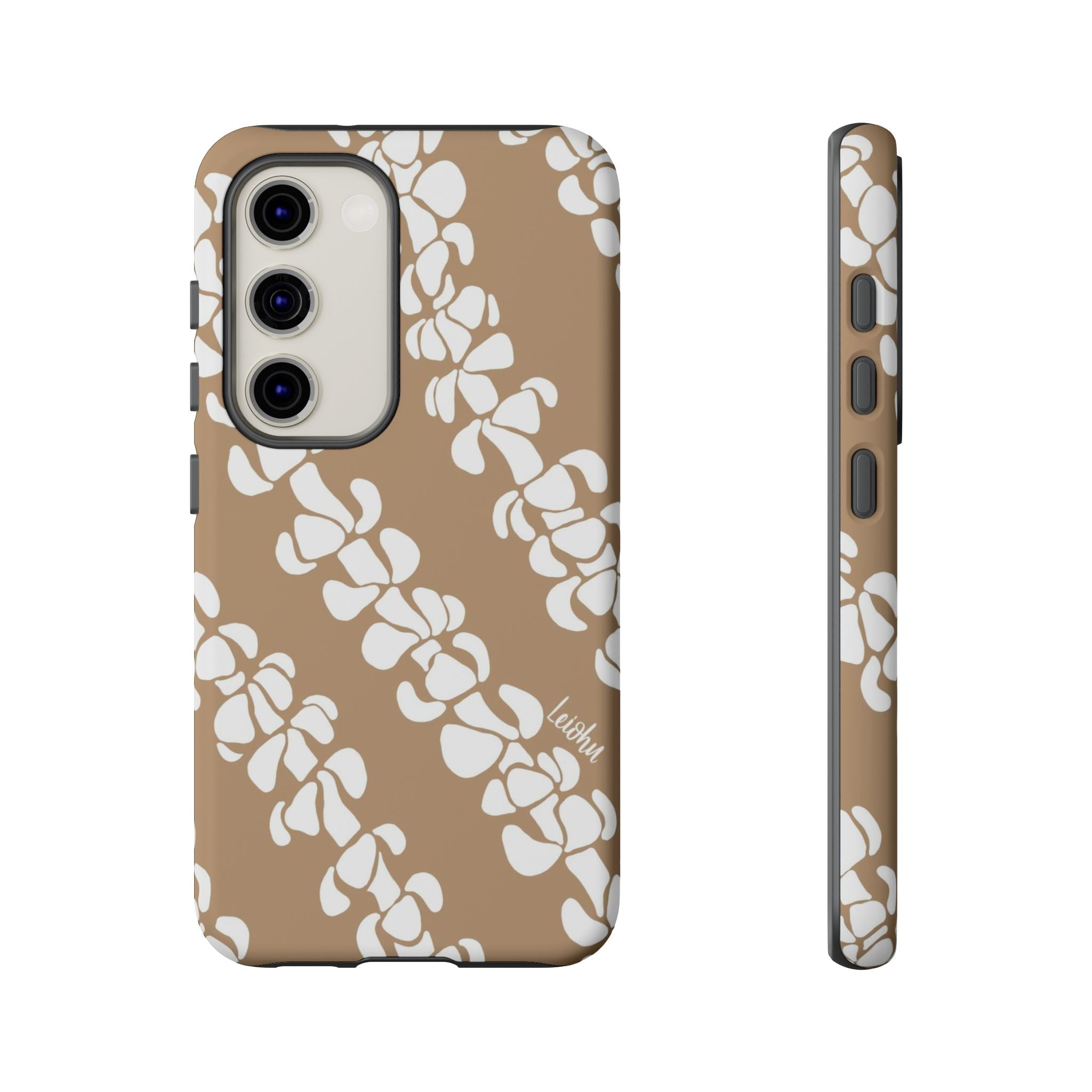 Premium Puakenikeni Tan Leather Case for Samsung Galaxy - Durable Protection with Stylish Design for Everyday Use