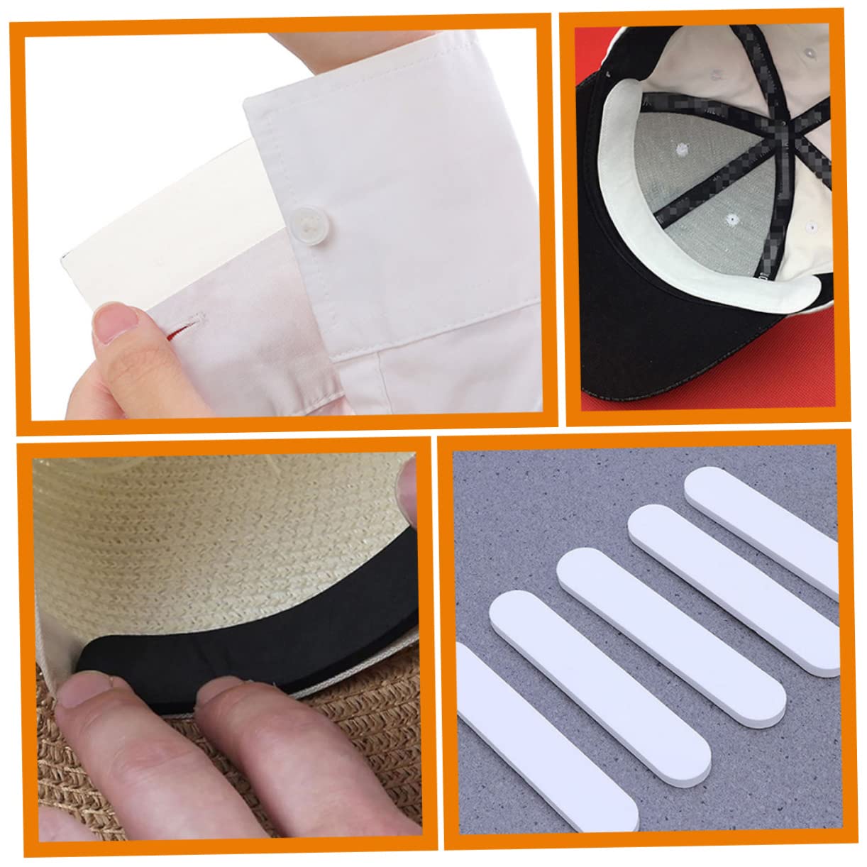 KOMBIUDA Eva Hat Padding Liner - 40pcs Golf Cap Adhesive Size Reducer Tape - Hat Liner Pads for Comfort & Fit - Perfect for Golf, Baseball, Sun Hats & Adjusting Hat Sizes