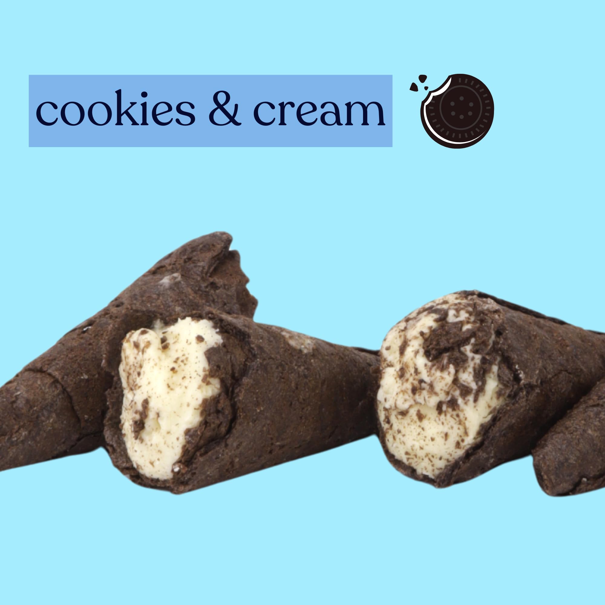 Bee Max Cookies and Cream Cones Tiny Bites - Bite Size Waffle Cone Snacks in Resealable Bag (2.82oz) - Perfect for Parties, Movie Nights & On-the-Go Snacking