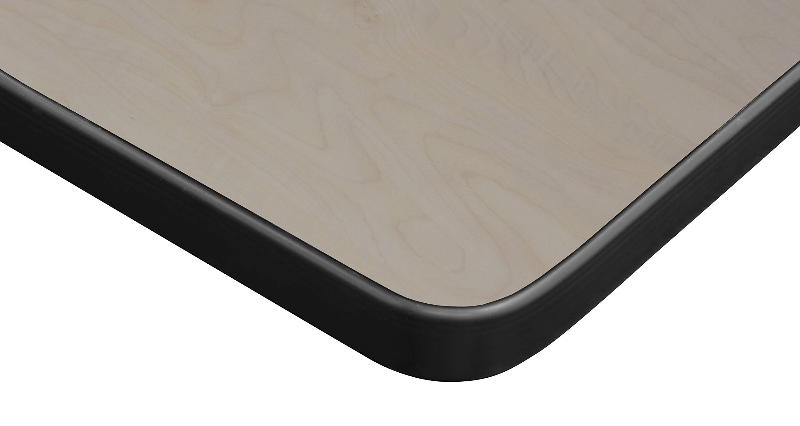 Regency Kee Mobile Training Room Tables - Medium Size, Maple & Black Finish - Perfect for Corporate Meetings, Classrooms & Event Spaces