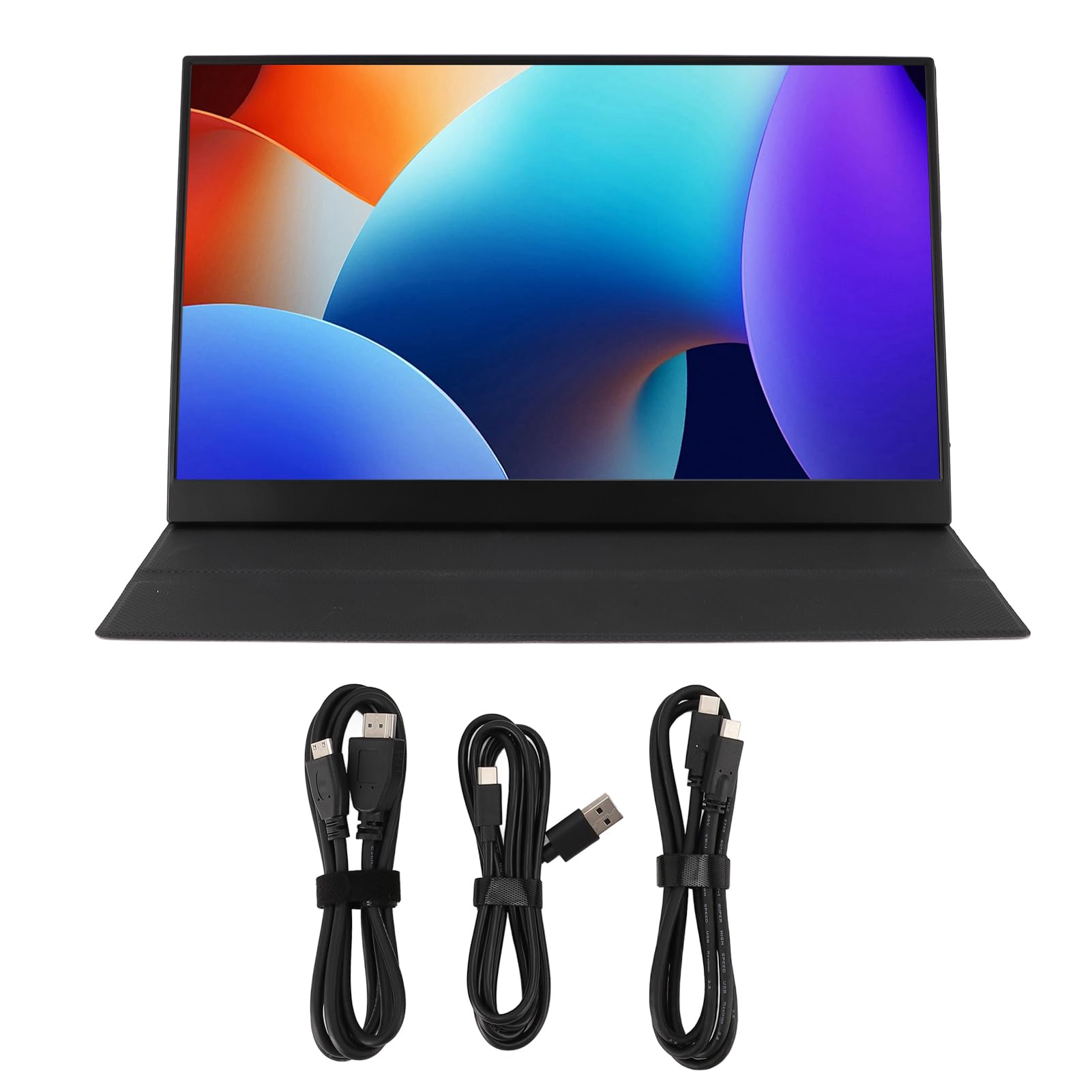 15.6 Inch Portable Monitor FHD 1080P Touchscreen Display with HDMI & USB-C - External Gaming Monitor for Laptop, PS3, Switch - Perfect for Work, Travel & Mobile Gaming