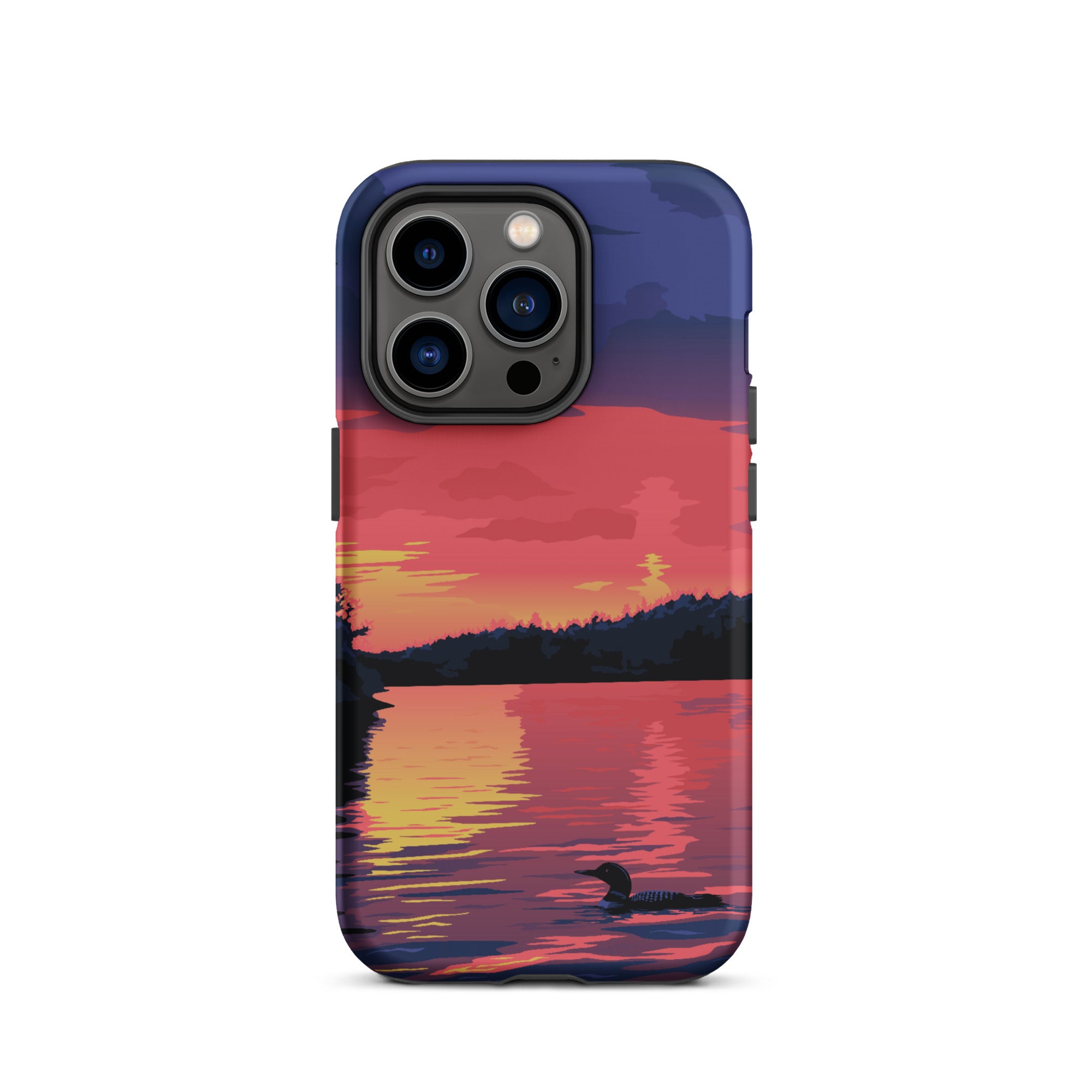 Premium iPhone Protective Case with Sunset Loon Design - Shockproof & Scratch-Resistant Cover for iPhone [Models] | Perfect for Outdoor Adventures, Travel & Daily Protection