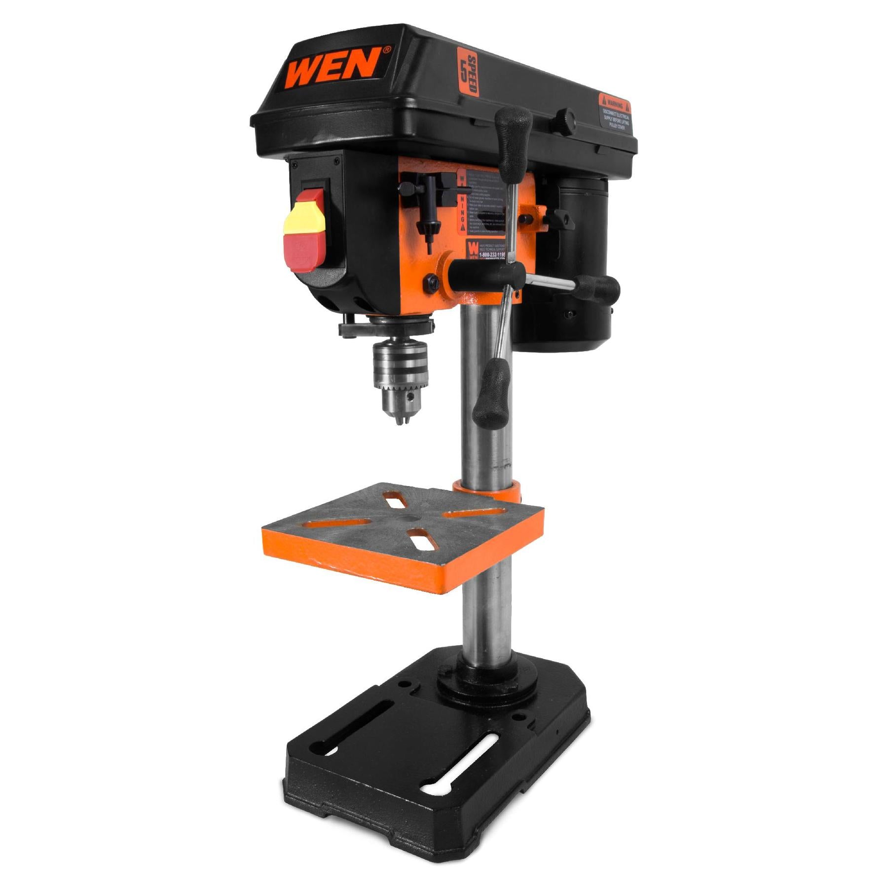 WEN R4208 8-Inch 5-Speed Drill Press - Refurbished | Precision Woodworking & Metal Drilling Tool for DIY Projects & Home Workshops
