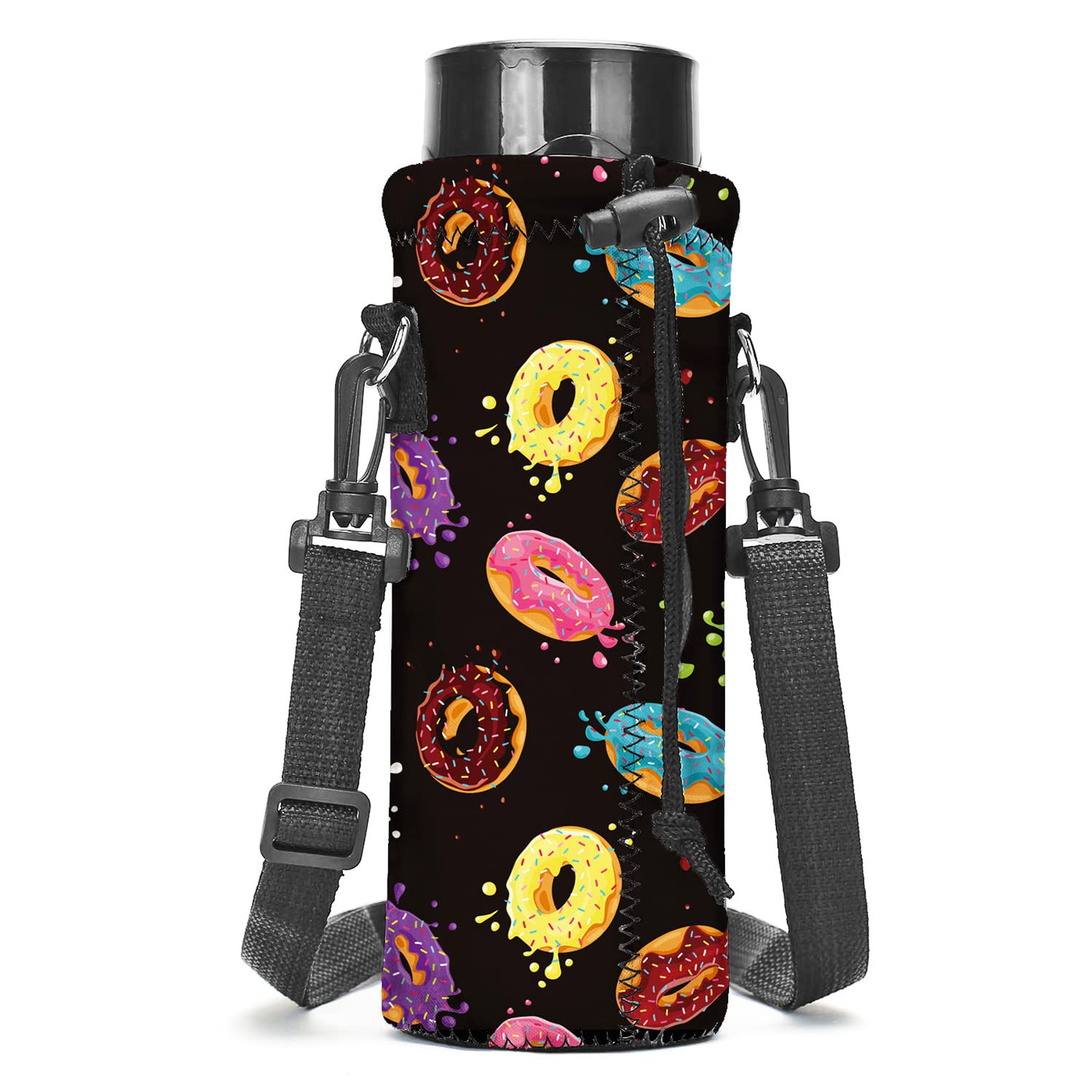 **Amary 750ML Insulated Neoprene Water Bottle Carrier Bag with Adjustable Shoulder Strap – Keeps Drinks Cold/Hot – Fits Stainless Steel, Glass & Plastic Bottles (24OZ) – Perfect for Gym, Hiking, Travel & Work**