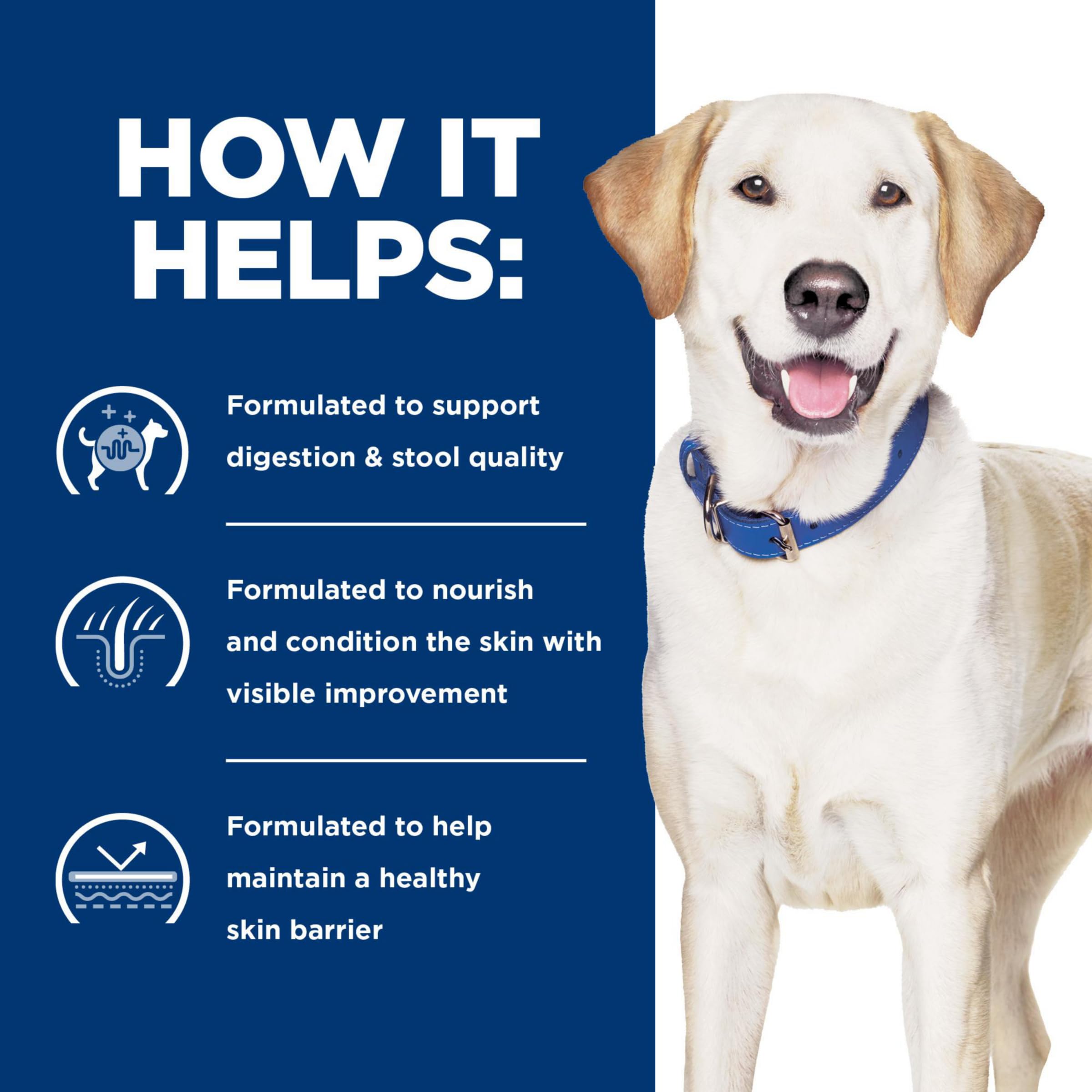 Hill's Prescription Diet d/d Skin & Food Sensitivities Potato & Duck Formula Dry Dog Food - Vet Recommended for Allergies & Sensitive Skin - 8 lb Bag - Perfect for Dogs with Dermatitis & Digestive Issues