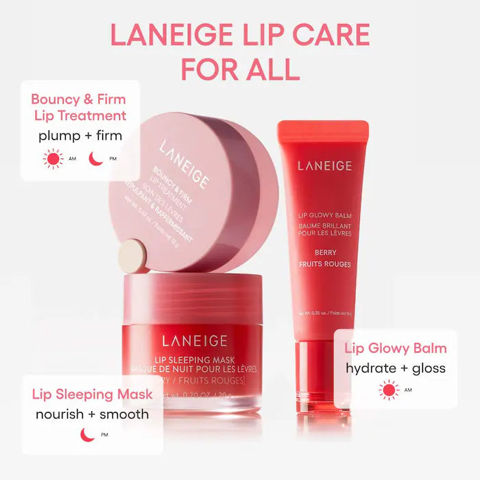 LANEIGE Bouncy & Firm Plumping Lip Treatment - Hydrating Lip Balm for Soft, Full Lips | Perfect for Daily Moisture & Night Care