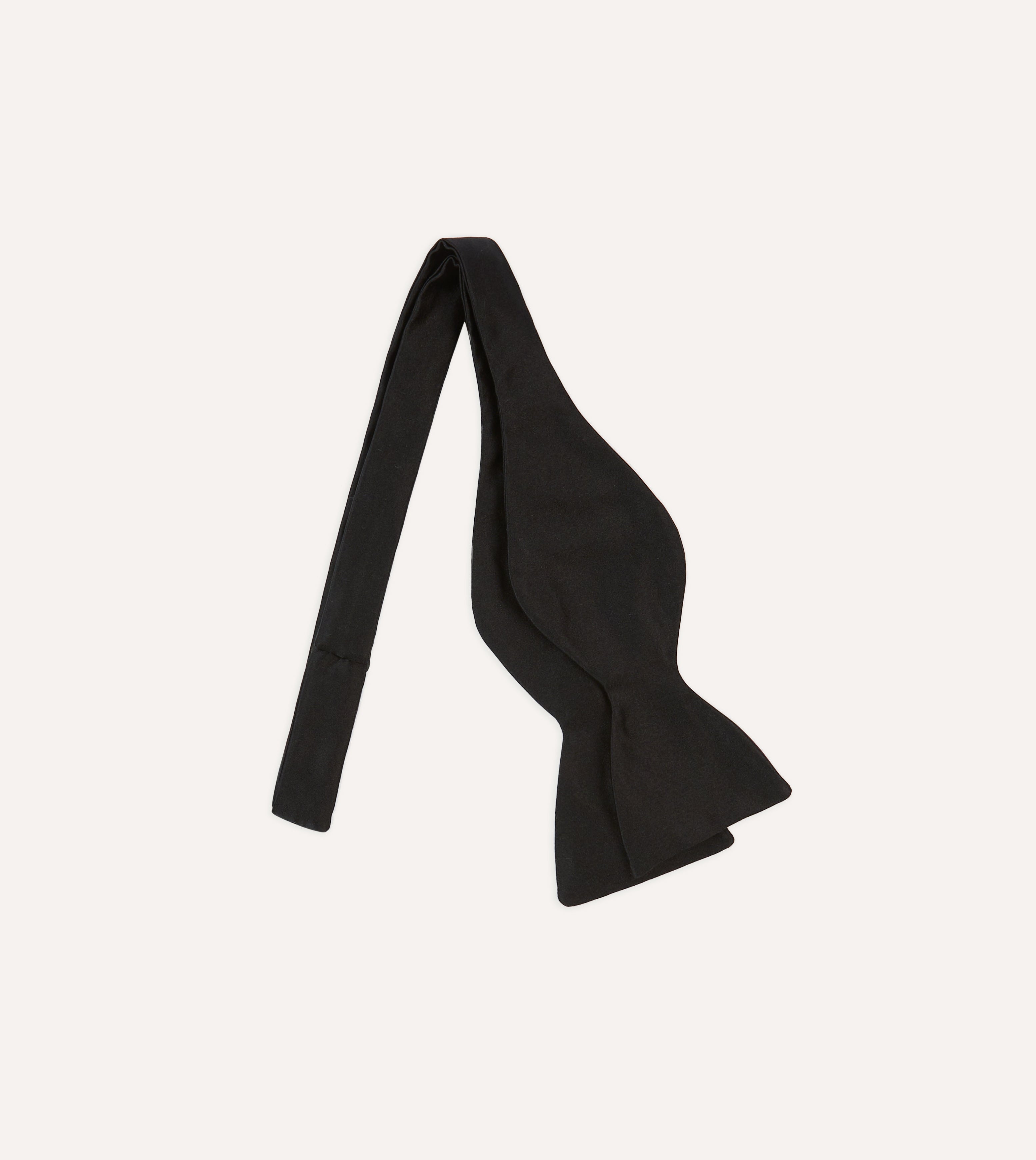 Elegant Black Self-Tie Satin Butterfly Bow Tie for Men - Perfect for Weddings, Prom & Formal Events