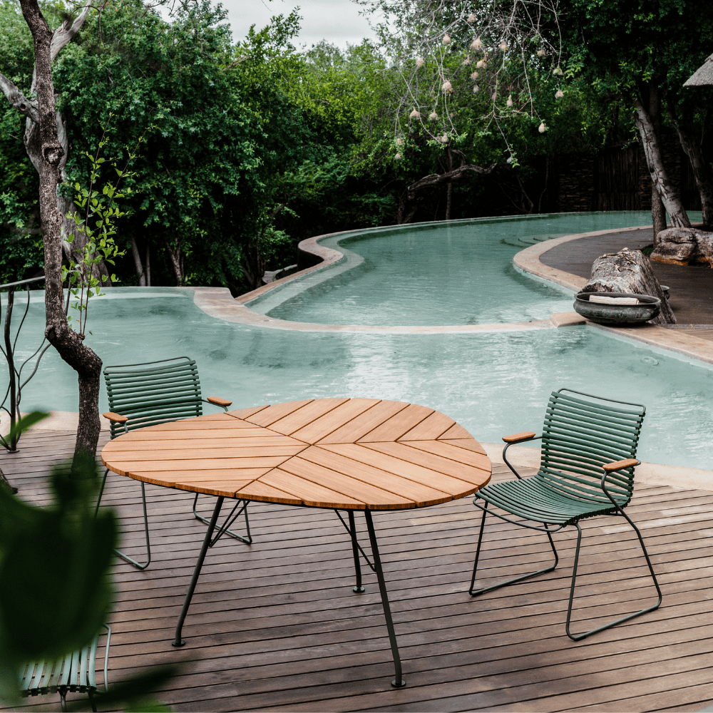 CLICK Outdoor Dining Armchair - Weather-Resistant Patio Chair for Garden, Poolside & Restaurant Use - Comfortable Aluminum Bistro Seating with Cushion Option