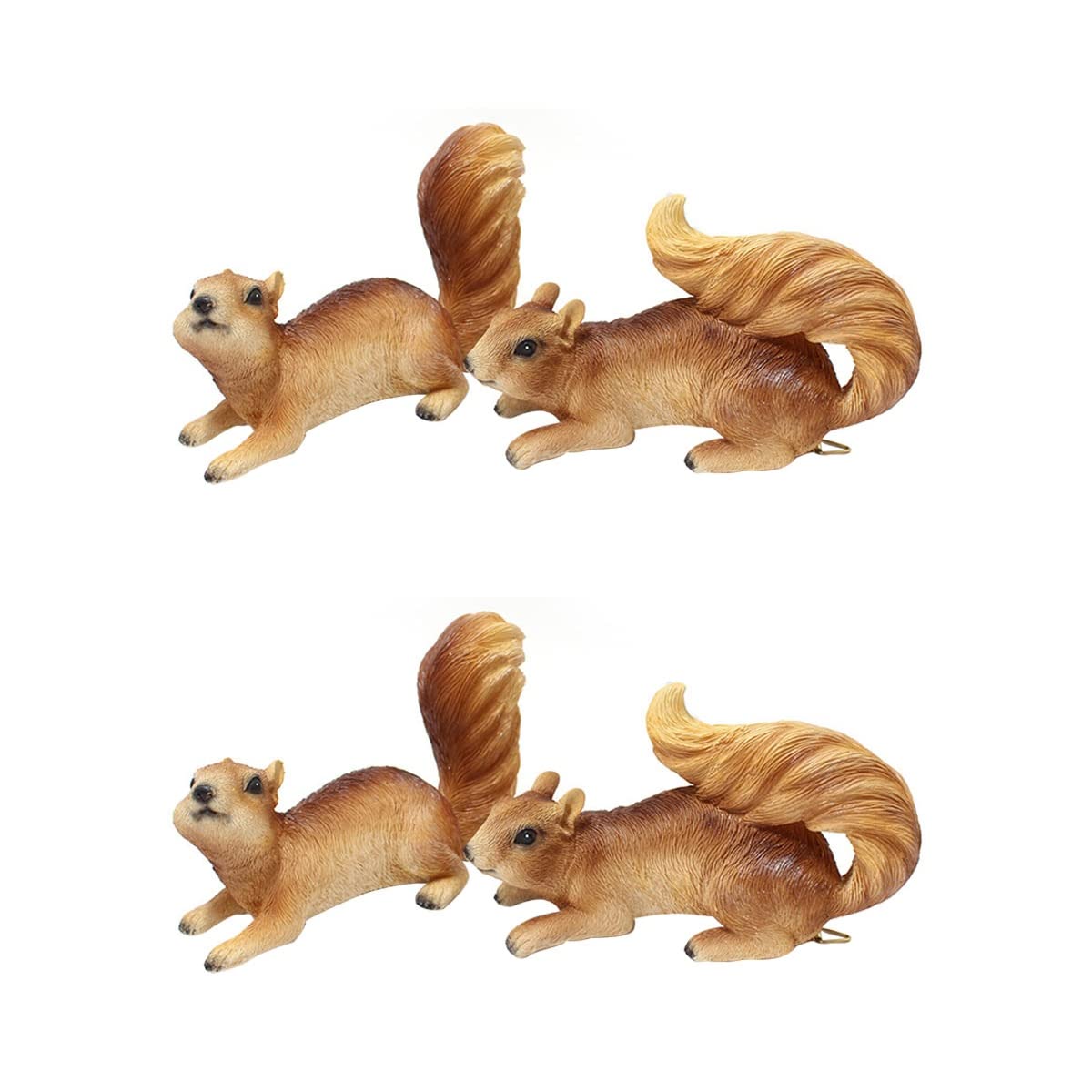 ULTNICE 4pcs Adorable Squirrel Figurines - Handcrafted Resin Animal Toys for Fairy Gardens, Cake Toppers & Home Decor | Perfect for Garden Ornaments, Flowerpot Accents & Playtime Scenes