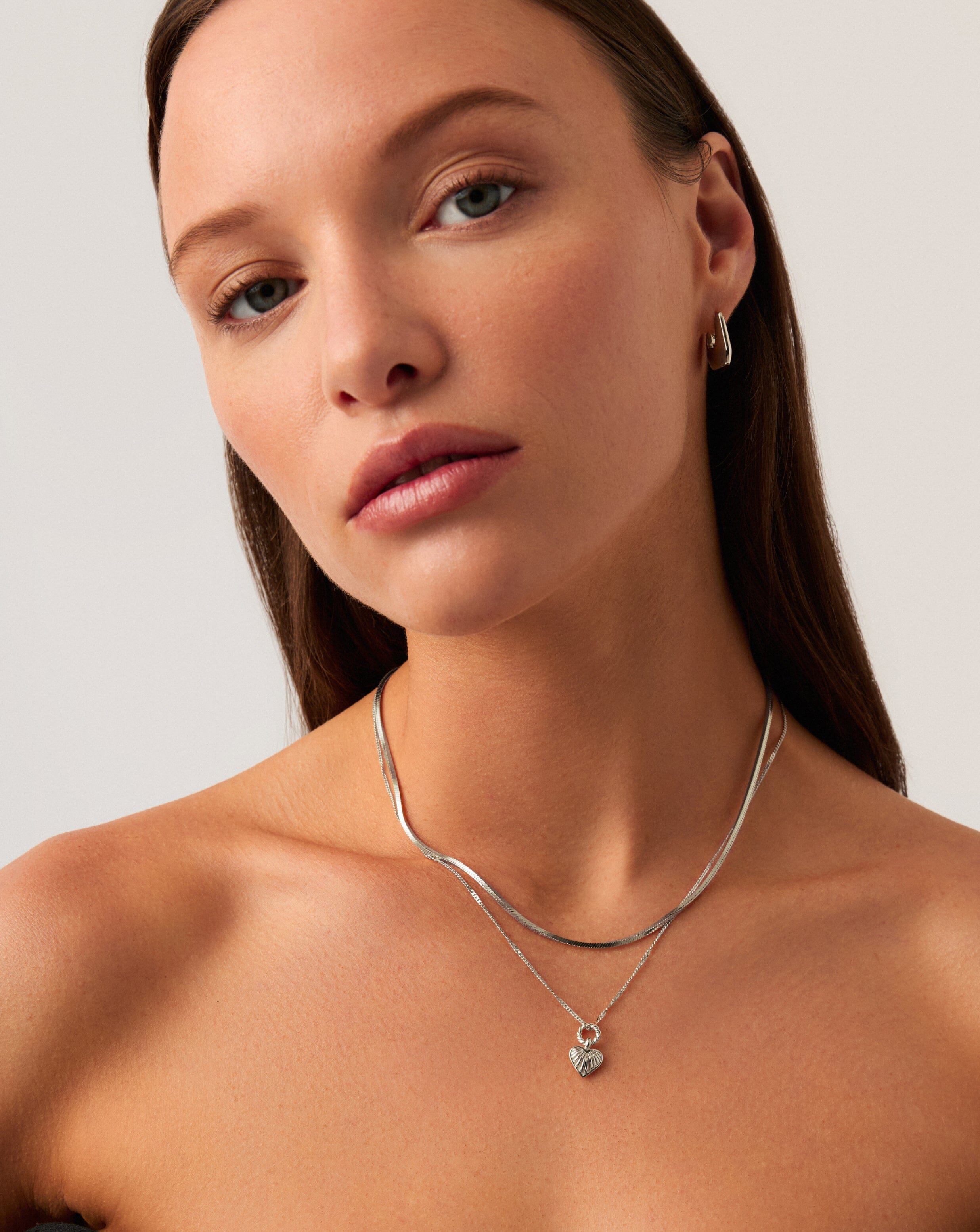 Mini Ridge Heart Charm Pendant Necklace - Sterling Silver Jewelry for Women | Perfect Gift for Valentine's Day, Anniversary & Everyday Wear