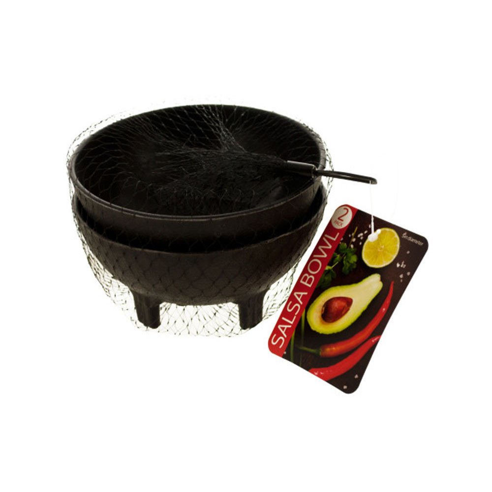 24-Pack Black Plastic Salsa Bowls - Small Disposable Dipping Bowls for Parties, Snacks, Chips & Dips - Perfect for Nachos, Guacamole, Sour Cream & More