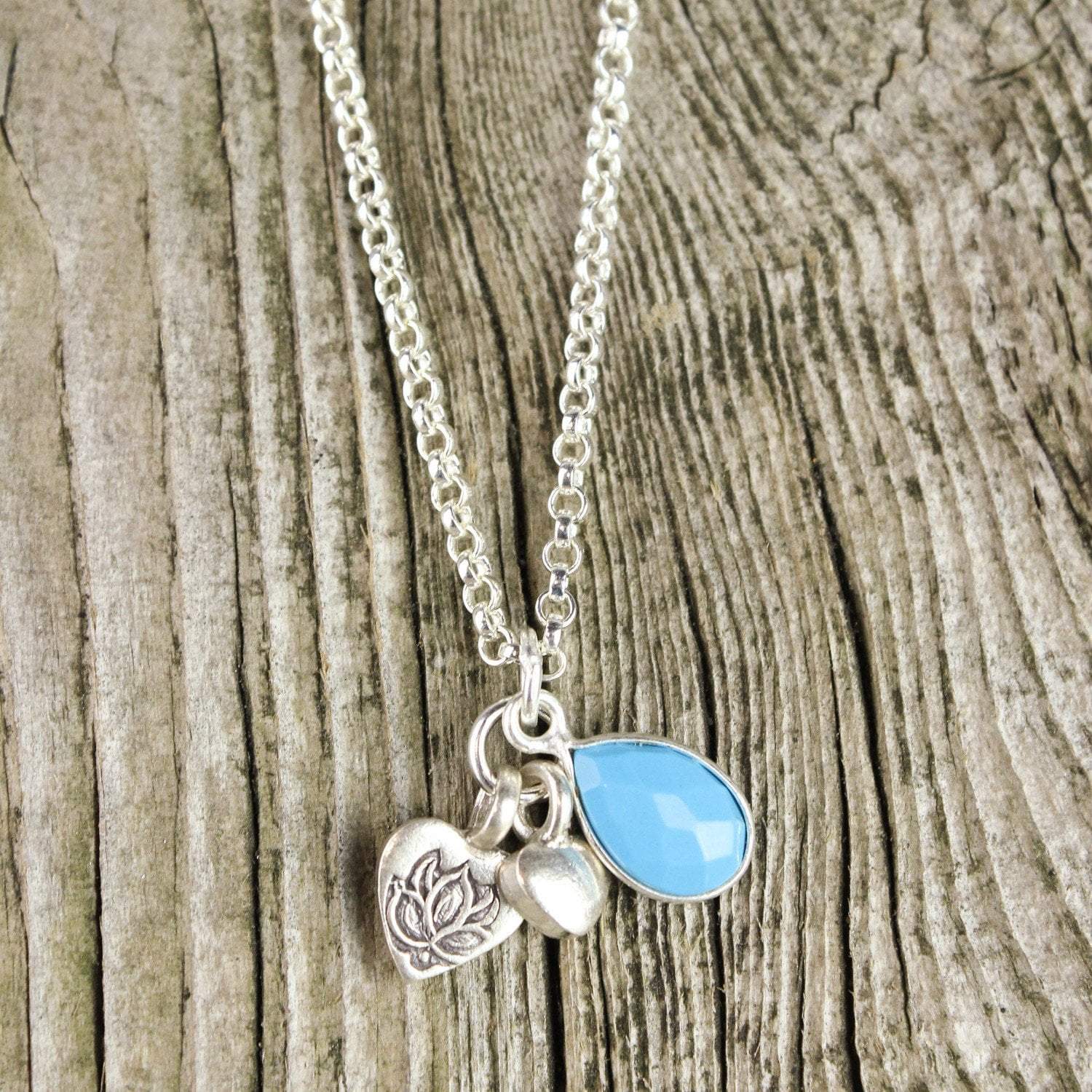 Healing Lotus Heart Charm Necklace - Spiritual Jewelry for Meditation, Yoga & Positive Energy - Perfect Gift for Women