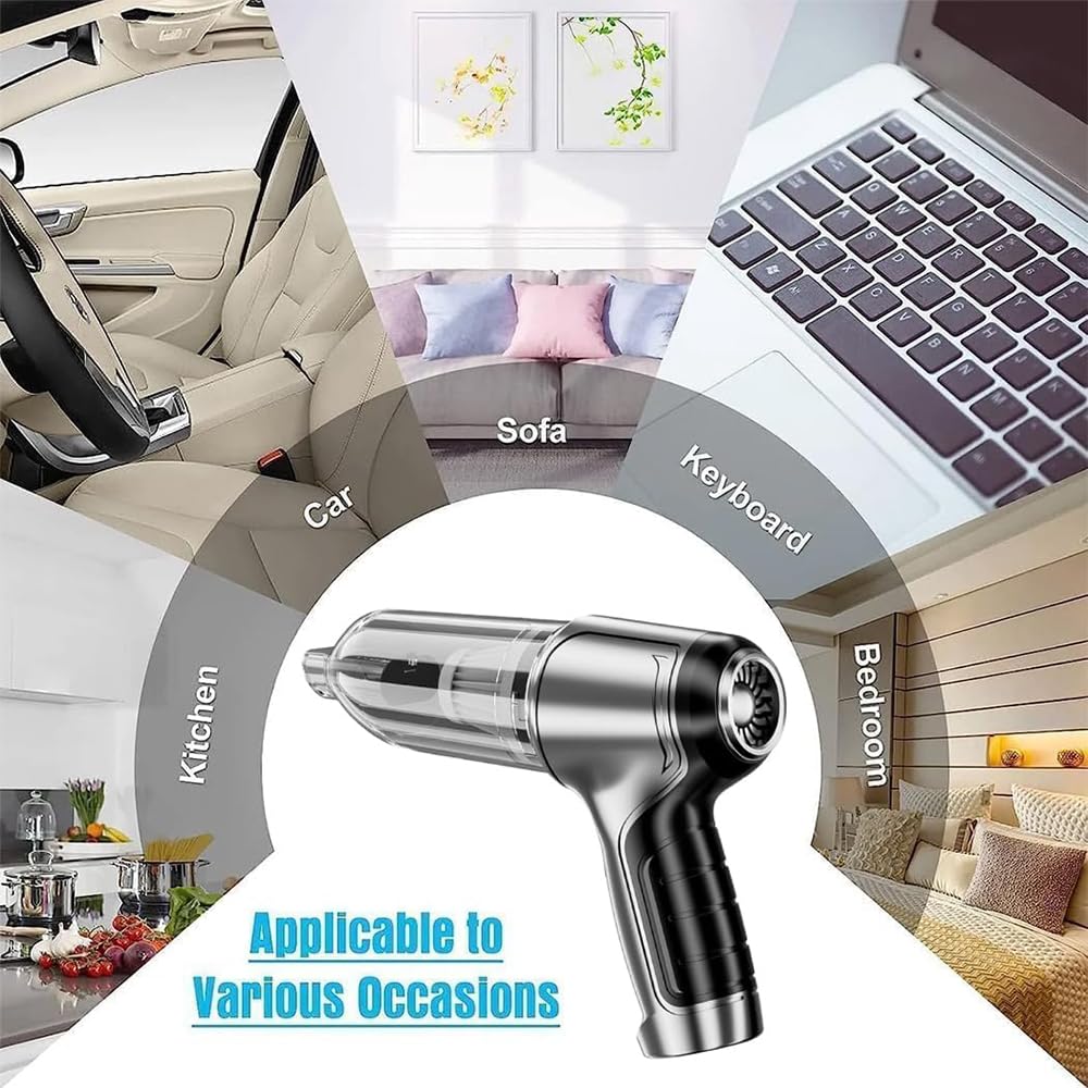 Arifly Pro V3 Wireless Handheld Car Vacuum Cleaner - Portable Air Blower & Strong Suction Rechargeable Vacuum for Cars, Home & Office | Perfect for Car Detailing, Pet Hair Removal & Quick Cleanups
