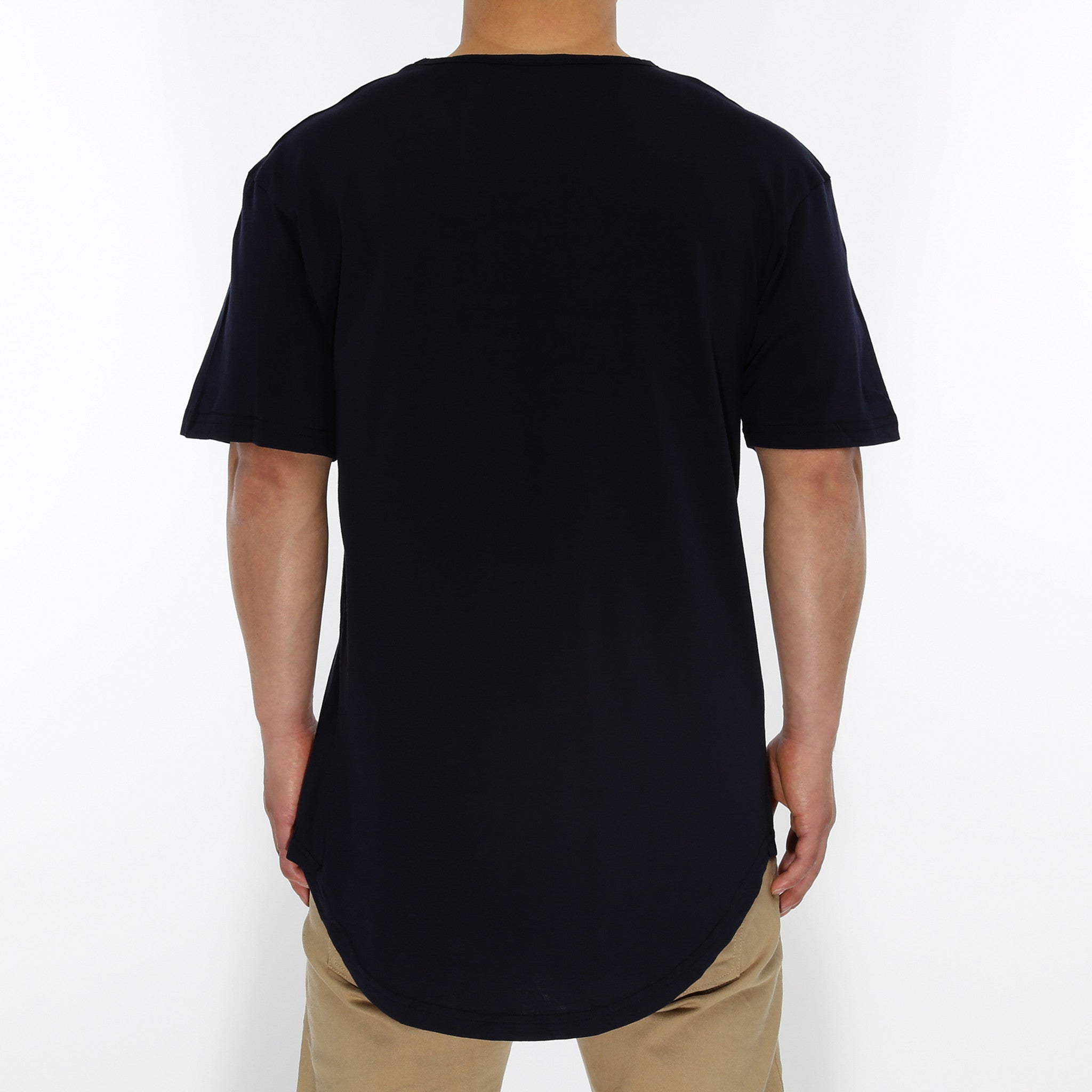 New Star Drop Tail T-Shirt for Women - Navy Blue Casual Tee | Perfect for Everyday Wear, Gym & Street Style