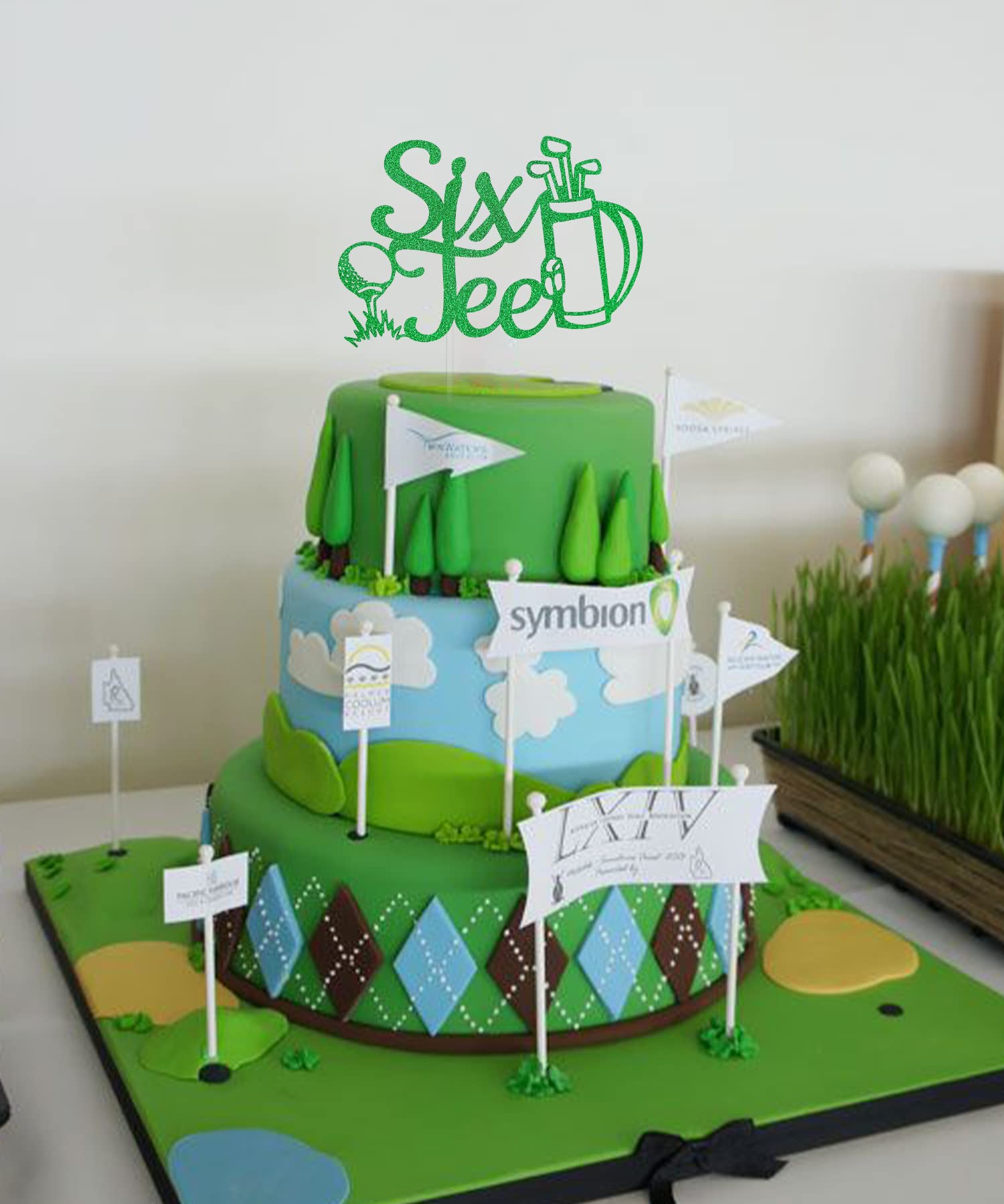 60th Birthday Cake Topper - Golf Theme Decorations for 60 Sixty Sign, Funny Golf Party Supplies & Favors for Golfer Fans | Perfect for Golf Retirement Parties, Milestone Celebrations & Sports-Themed Events