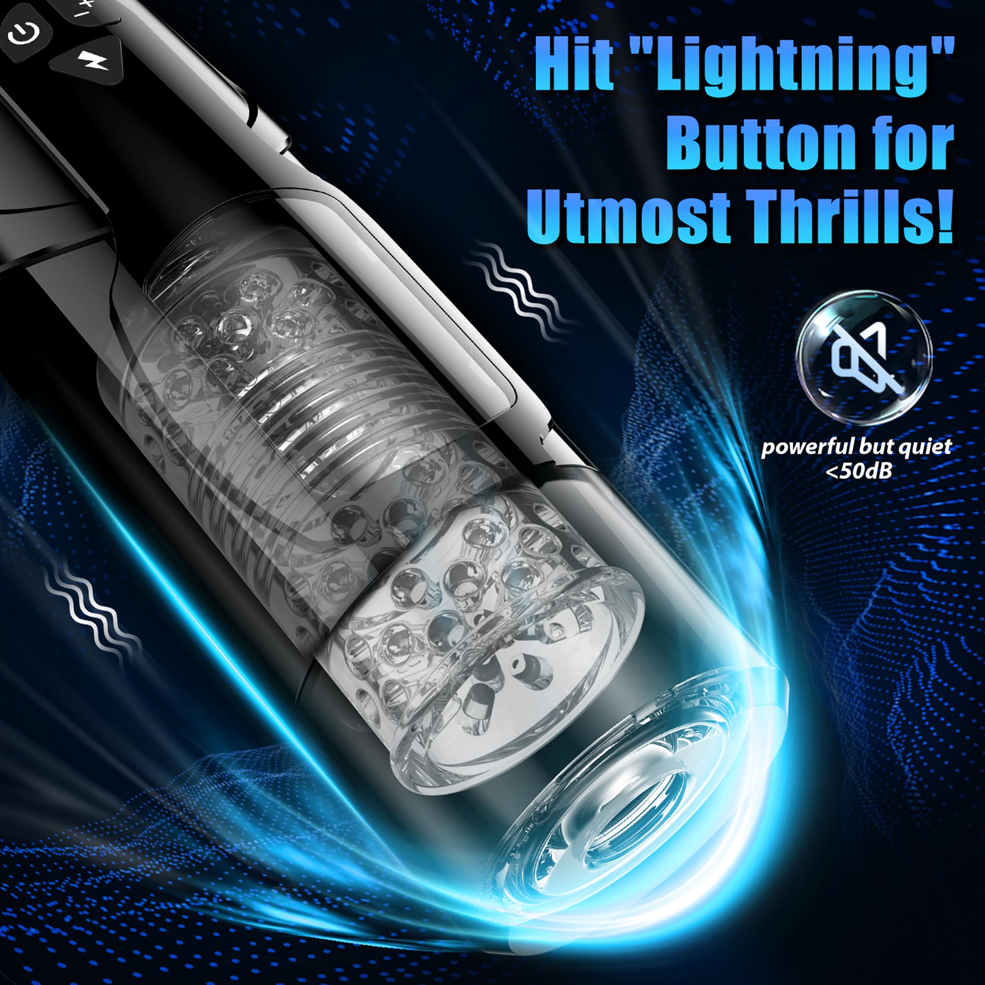 Premium Automatic Male Masturbator with Thrusting & Rotating - Electric Pocket Pussy for Men, Hands-Free Adult Sex Toy with Strong Suction Cup - Perfect for Solo Play, Discreet Storage & Enhanced Pleasure
