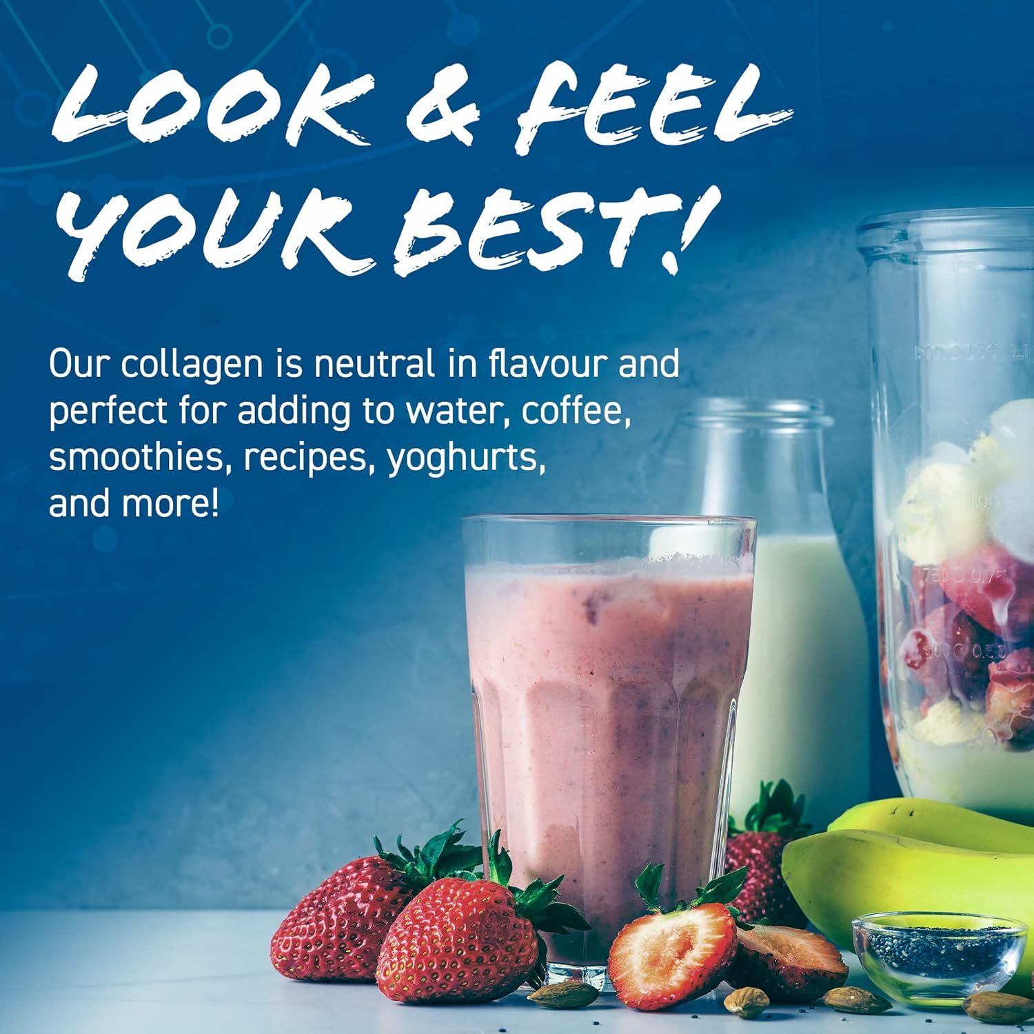 Pure Marine Collagen Peptides Powder 300g - Unflavored Collagen Supplement for Skin, Hair & Joint Support - Hydrolyzed for Better Absorption - Keto & Paleo Friendly (Great for Smoothies, Coffee & Baking)