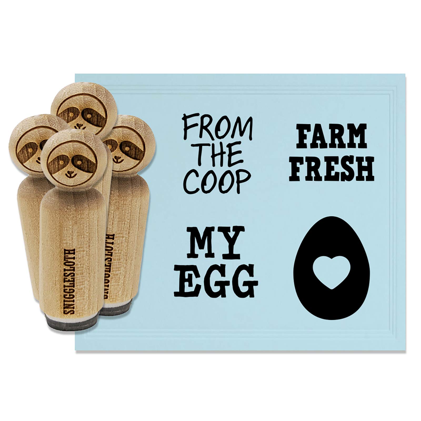 The Coop Heart Yolk Rubber Stamp Set - 1 Inch Medium Egg Stamp for DIY Crafting, Scrapbooking, Planner Decor & Card Making - Perfect for Easter, Spring Projects & Handmade Greetings