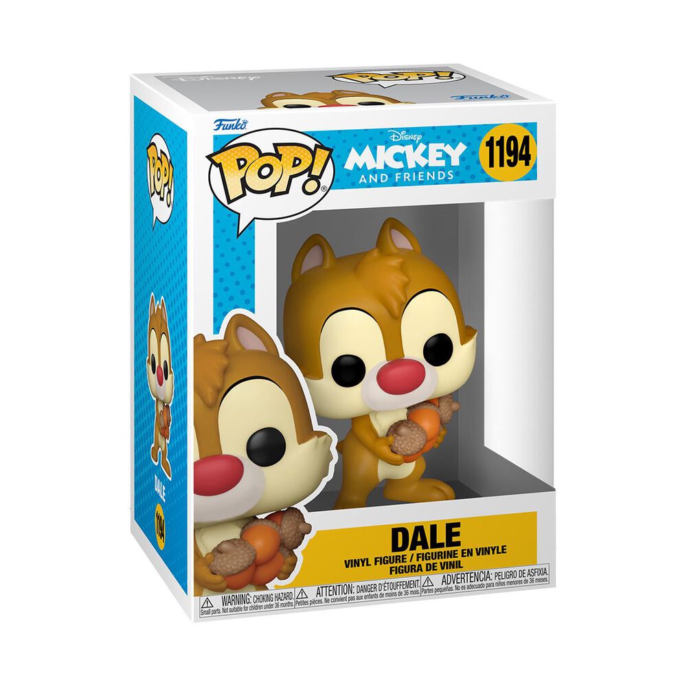 Funko Pop Disney Mickey and Friends Dale Figure #1194 with Protector Case - Collectible Vinyl Toy for Disney Fans, Home Decor, and Gift Giving