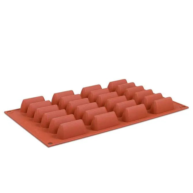 Non-Stick Orange Mini Wedge Pan - 24 Cavity Silicone Mold for Baking Cupcakes, Muffins, and Small Cakes | Perfect for Home Baking, Parties, and Gift Giving