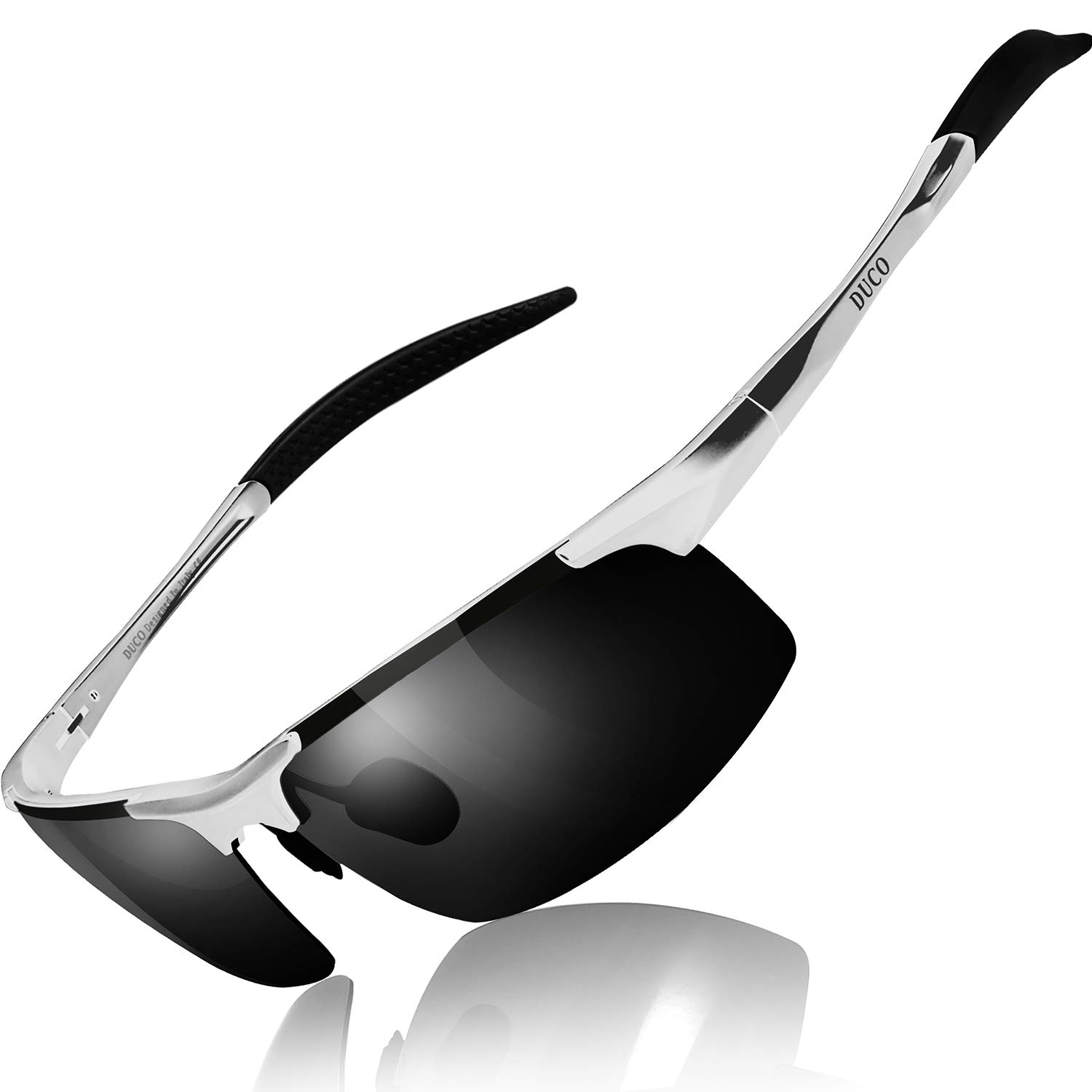 DUCO Men's Polarized Sports Sunglasses UV400 Protection for Running Cycling Fishing - Lightweight Comfortable Frame for Outdoor Activities