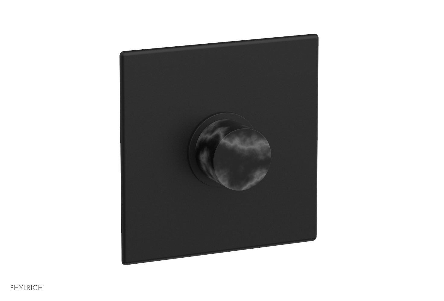 BASIC II Pressure Balance Square Shower Plate with Black Marble Handle Trim 4 186 - Modern Bathroom Upgrade for Luxurious Shower Experience
